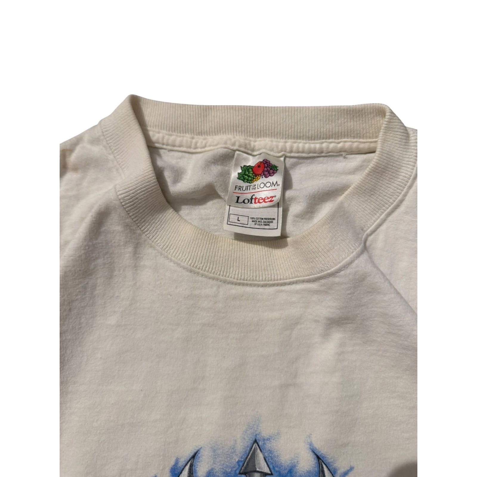 Vintage Vintage OCC Blue Chrome Chopper Tee - White Size US L / EU 52-54 / 3 - 5 Thumbnail