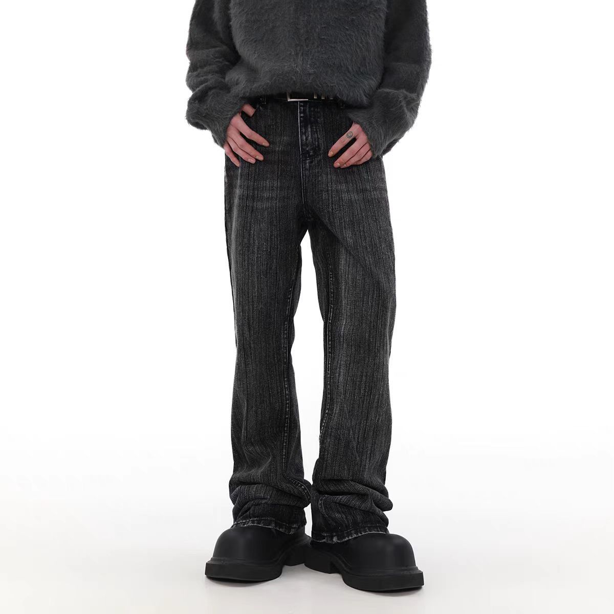 Japanese Brand × Jean Vintage washed bamboo design micro flare jeans Size US 34 / EU 50 - 2 Thumbnail