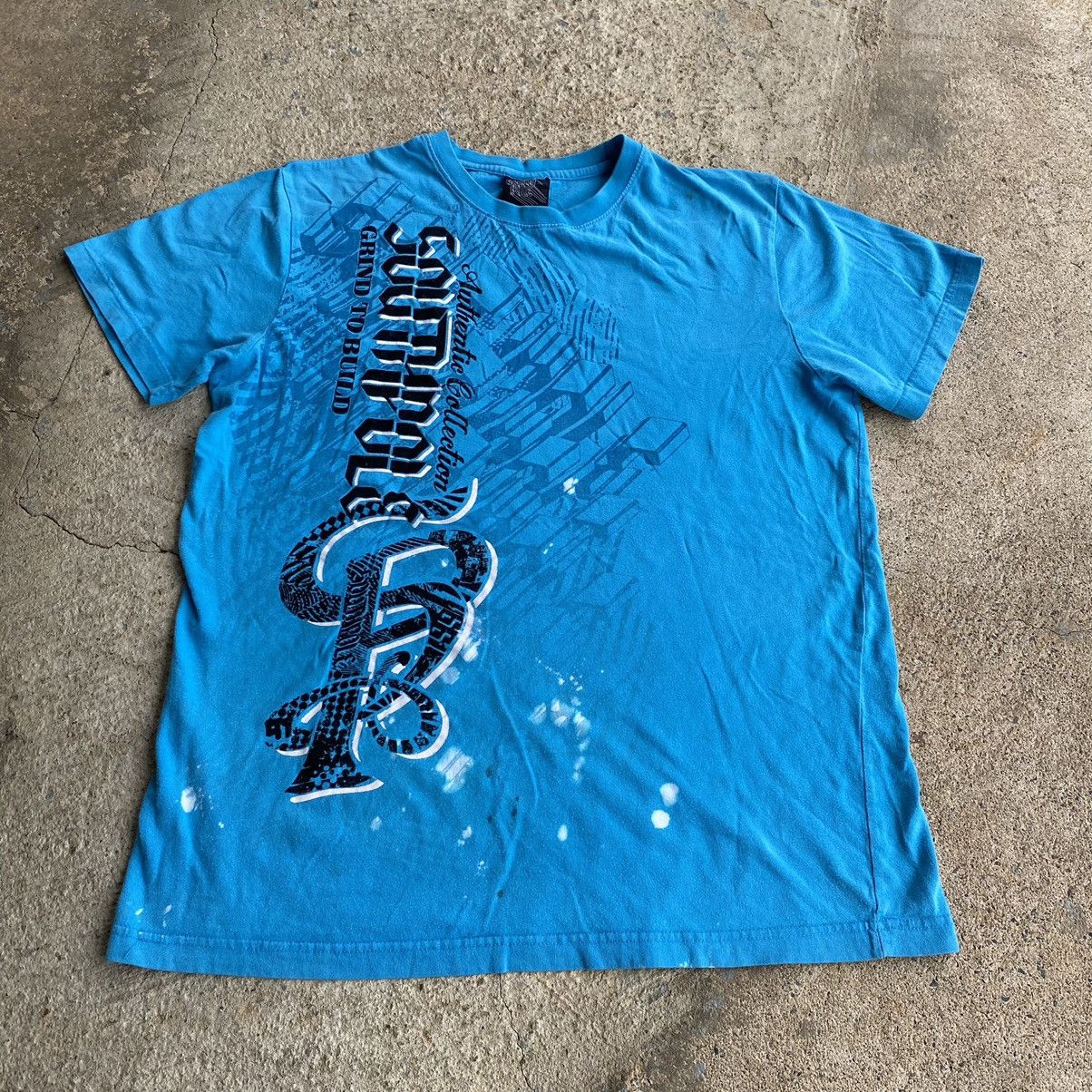 Southpole × Vintage Vintage Y2K Southpole Distressed Blue All Over Shirt Size US L / EU 52-54 / 3 - 2 Thumbnail