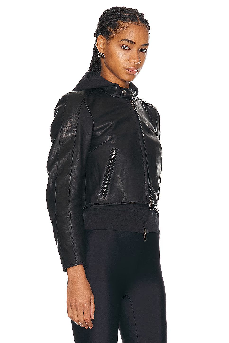 Balenciaga o1bcso1str0426 Patched Racer Jacket in Black Size M / US 6-8 / IT 42-44 - 2 Thumbnail