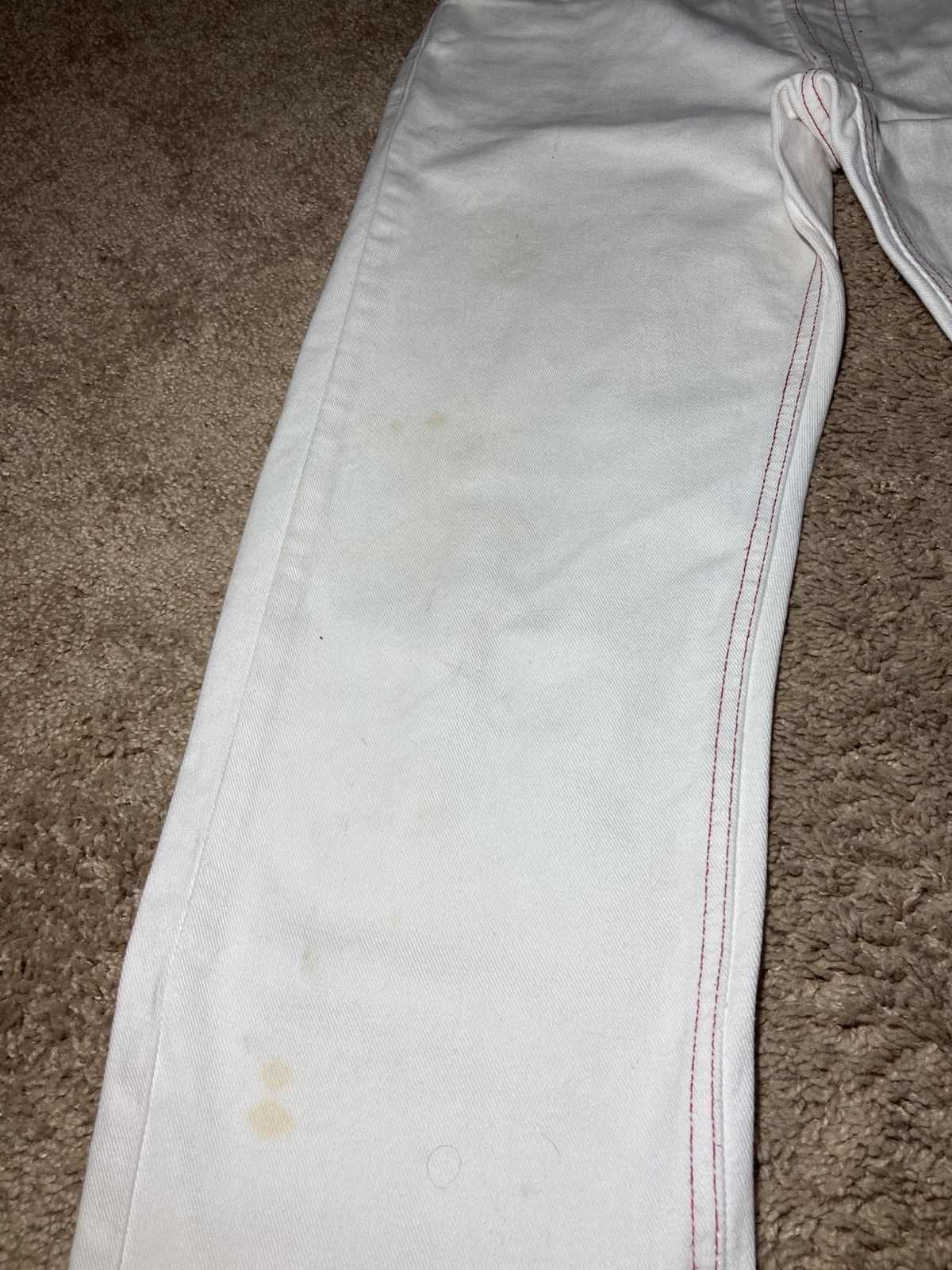 Vivienne Westwood 90s Vivienne Westwood Slim Straight Jeans Contrast VW White Size US 32 / EU 48 - 7 Thumbnail