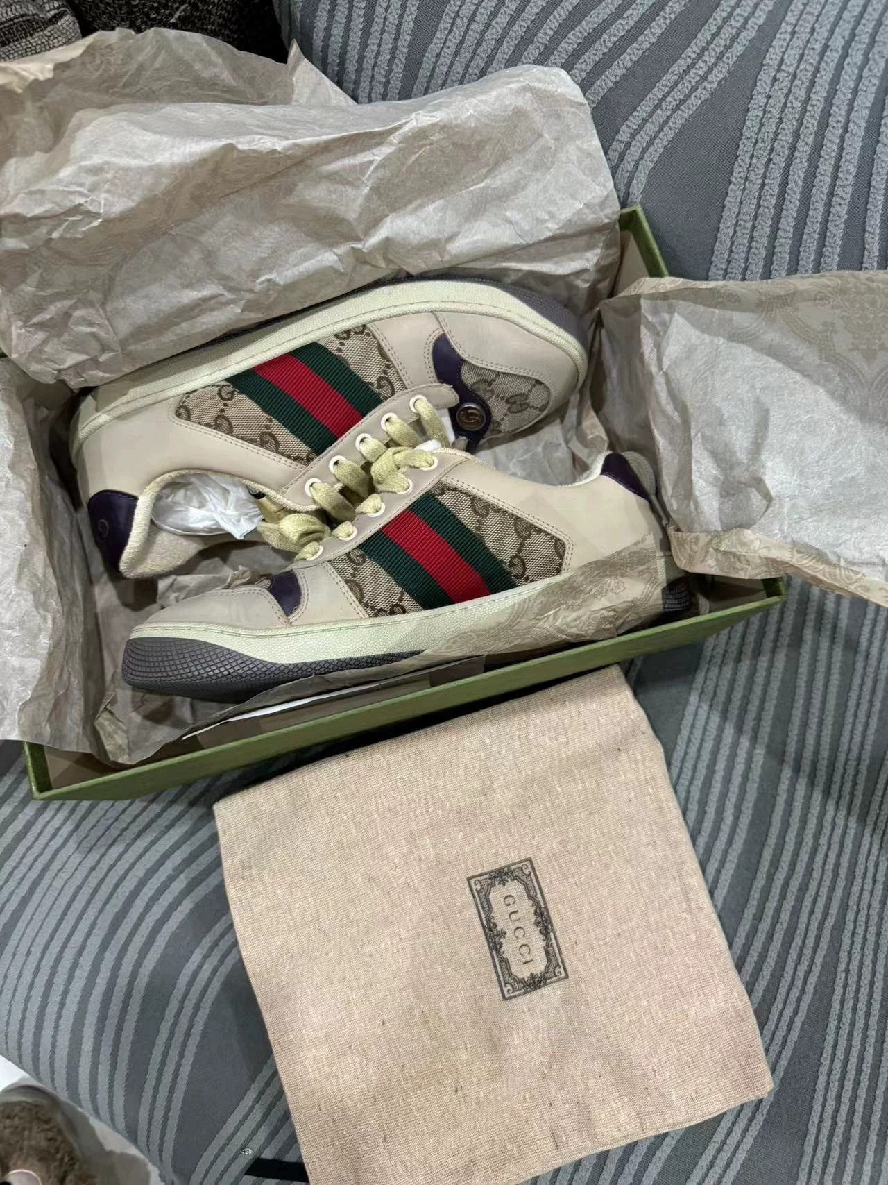 Gucci Gucci Screener Sneakers 37, Worn 2x, Dry Cleaned Size US 6.5 / IT 36.5 - 2 Thumbnail