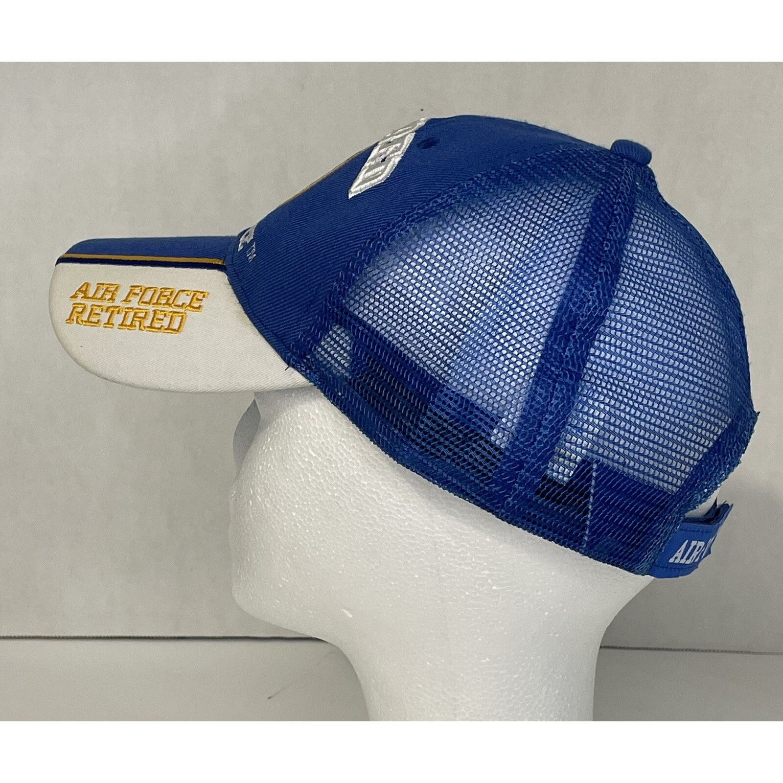 The Unbranded Brand US Air Force Retired Hat Blue White Mesh Trucker Cap USAF Size ONE SIZE - 3 Thumbnail