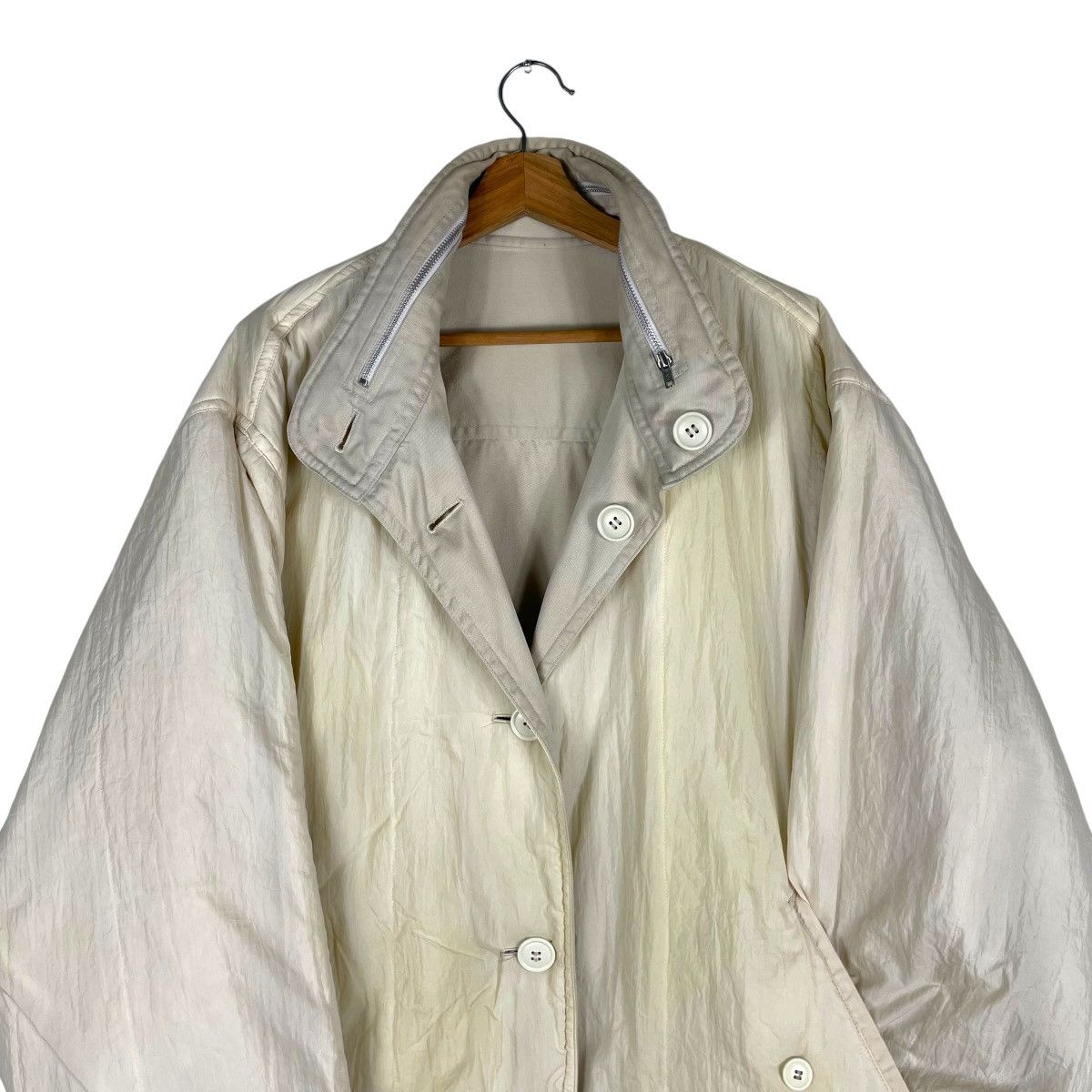 Issey Miyake ARCHIVES💥 80s BOXY COAT ISSEY MIYAKE BUTTON LONG JACKET Size US L / EU 52-54 / 3 - 8 Thumbnail