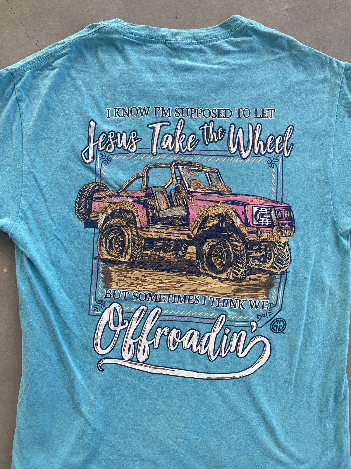 Vintage JESUS OFF ROADING TEE Size US M / EU 48-50 / 2 - 2 Thumbnail