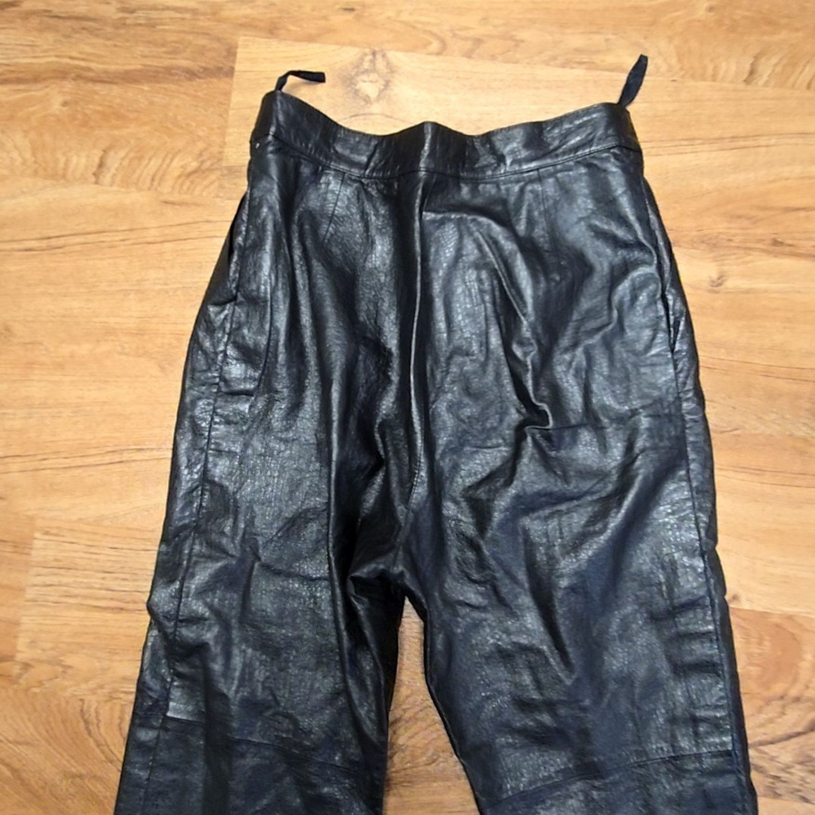 Vintage Vintage Omanti New York Genuine Leather Pants Black 12 90s Size 34" / US 12 / IT 48 - 11 Thumbnail
