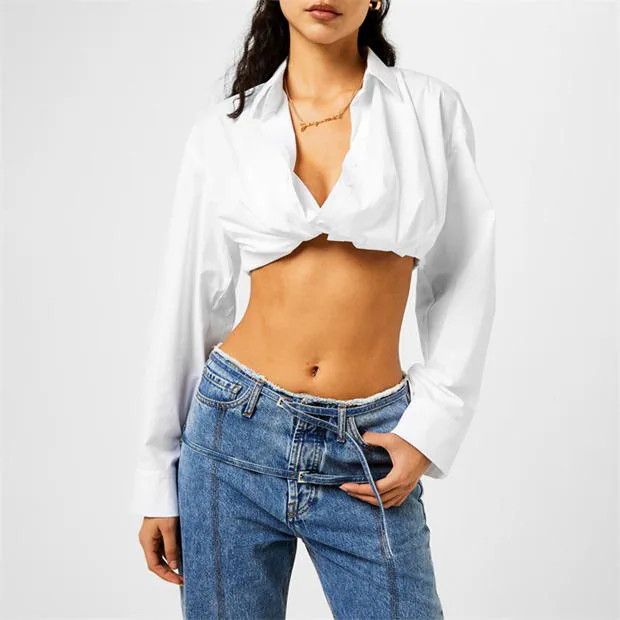 Jacquemus o1g2r1mq1024 Shirt in White Size S / US 4 / IT 40 - 3 Thumbnail