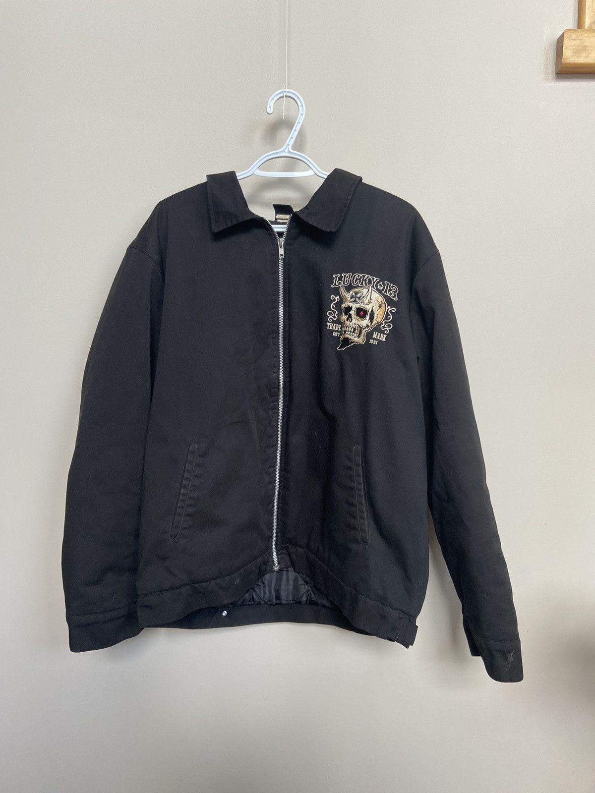Japanese Brand × Vintage Lucky 13 Tattoo Your Soul Embroidered Skull Work Jacket Size US XXL / EU 58 / 5 - 2 Thumbnail