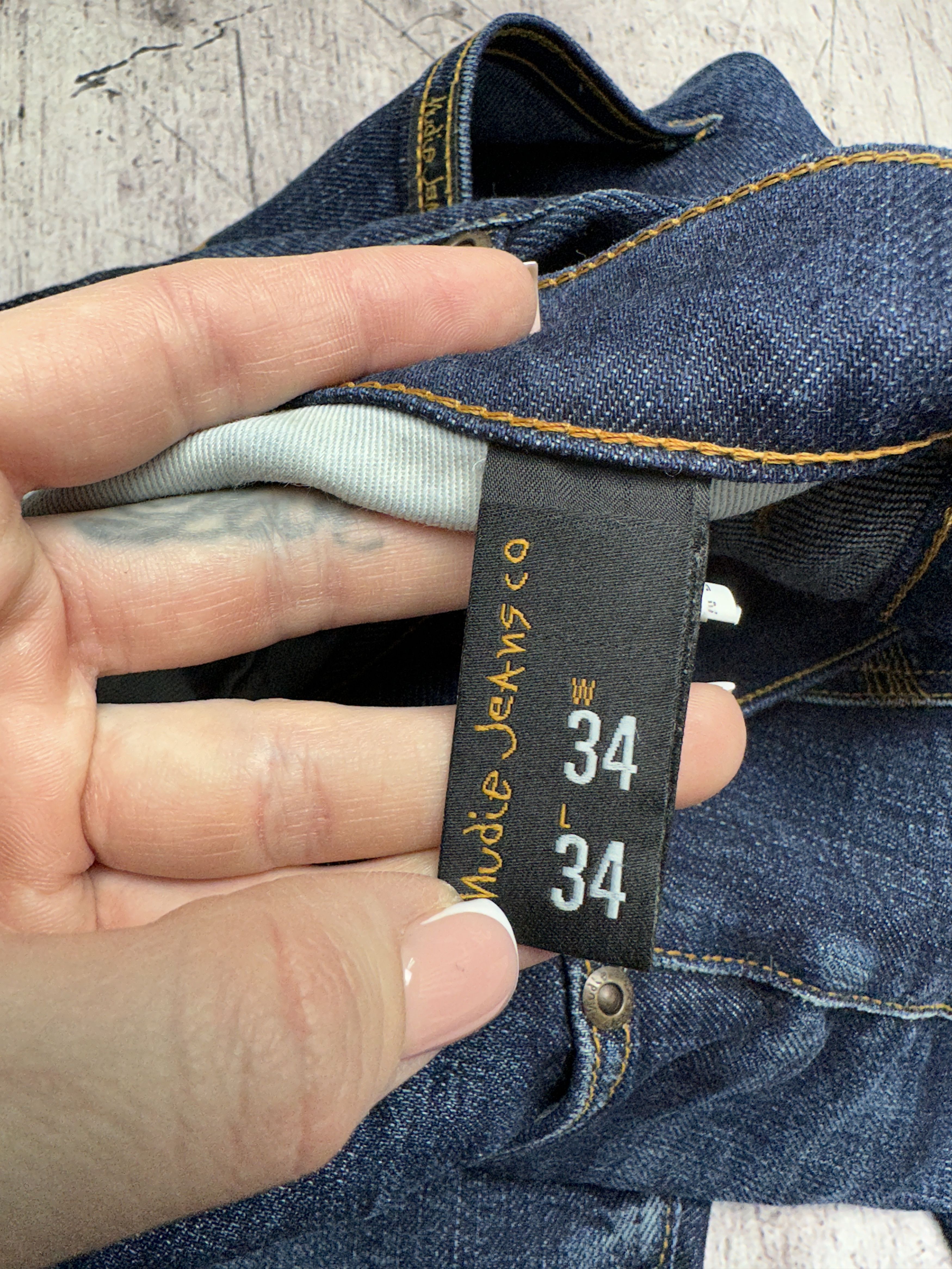 Nudie Jeans Nudie Jeans Mens Grim Tim Denim Pants Size US 34 / EU 50 - 7 Thumbnail