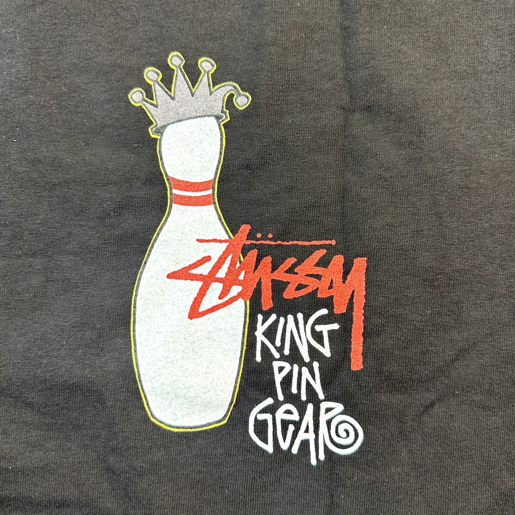 Vintage Stussy Shirt Mens M Black Tee Pigment Dyed Kingpin Crew Neck Short Sleeve All Seasons Logo T-Shirt Size US M / EU 48-50 / 2 - 4 Thumbnail