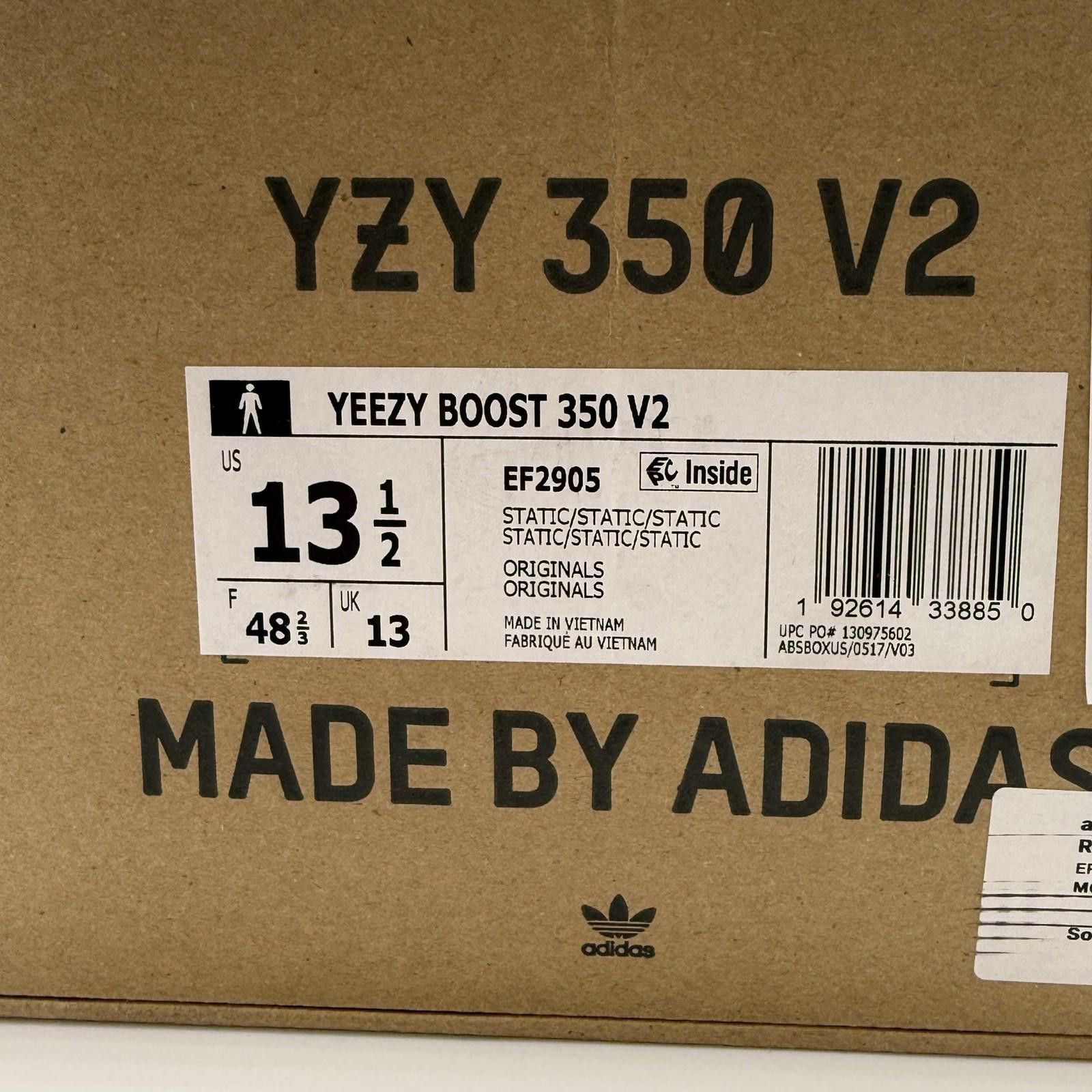 Adidas Adidas Yeezy Boost 350 V2 Static Non Reflective 13.5 Size US 14 / EU 47 - 8 Thumbnail