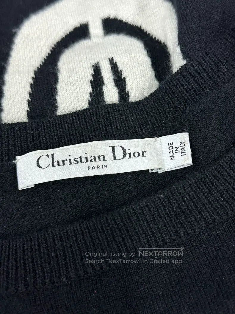 Dior Dior Black and white printed cashmere sweater Size M / US 6-8 / IT 42-44 - 4 Thumbnail