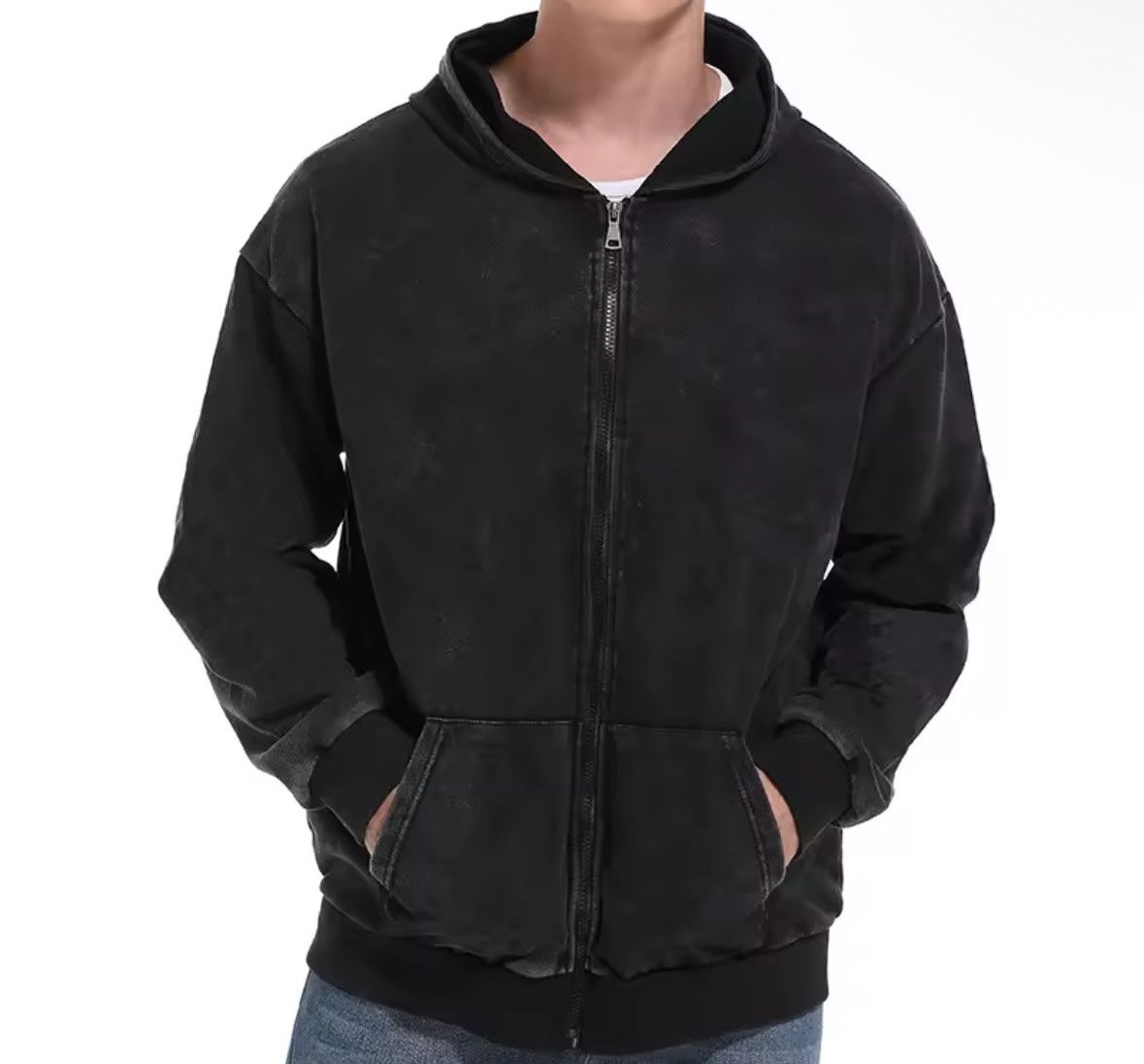 Other High Street Fashion Retro Back Zipper Acid Washed Hoodies Size US M / EU 48-50 / 2 - 3 Thumbnail