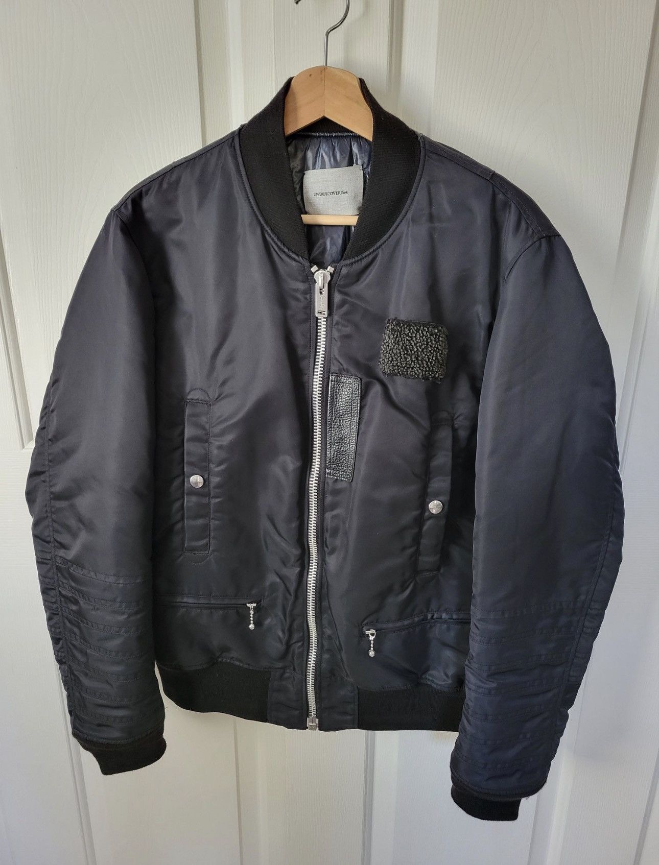Undercover AW15 D-Hand MA-1 Bomber Jacket (Black/Navy) | Grailed