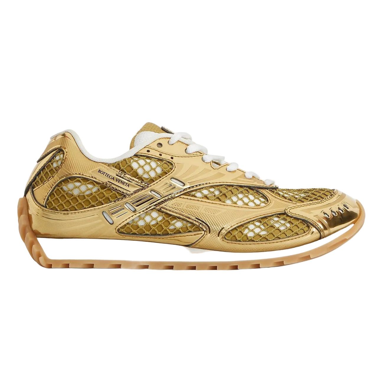 Bottega Veneta Bottega Veneta Orbit Low-Top Sneakers Gold Size US 7 / EU 40 - 1 Thumbnail
