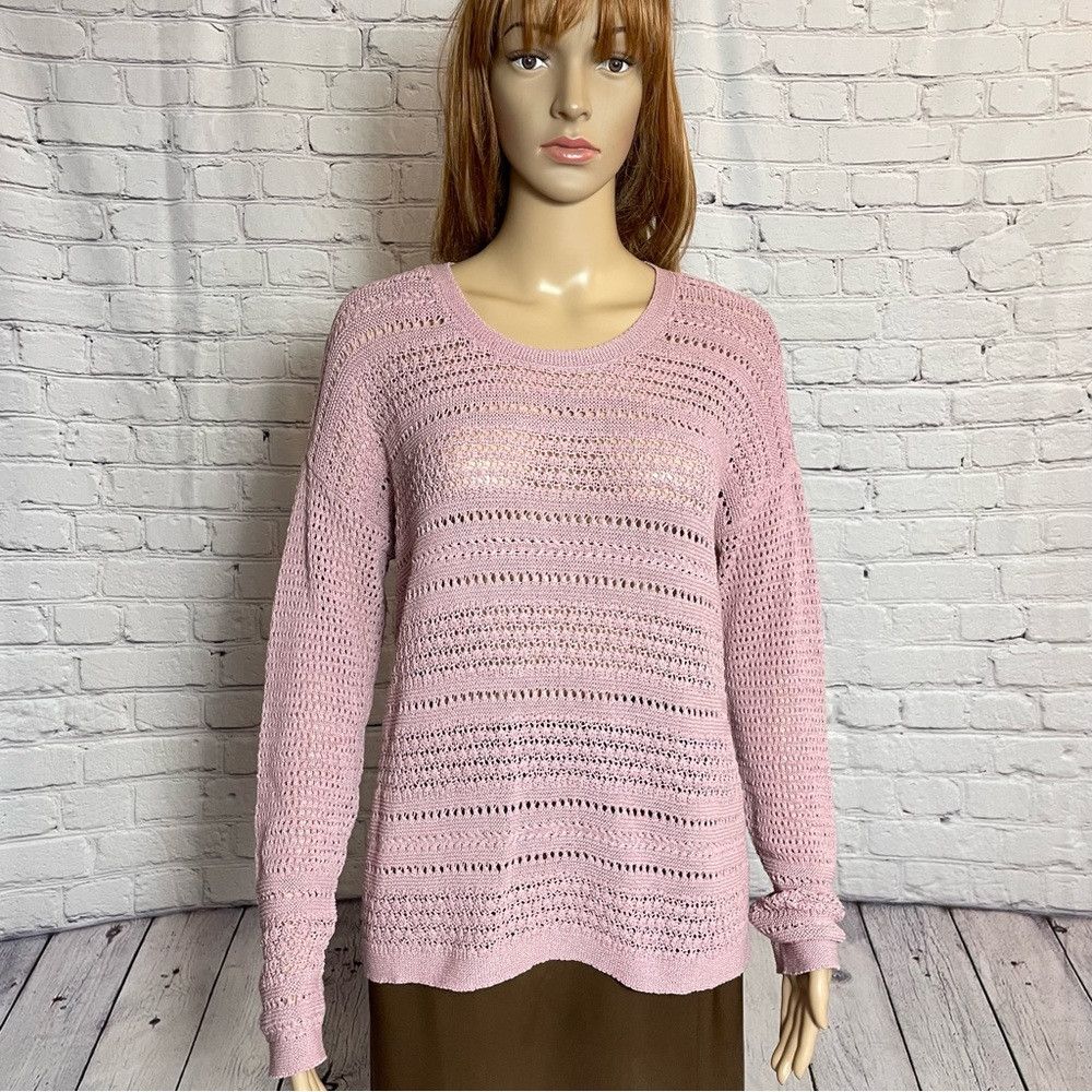 J. Jill New J.Jill Dusty Rose Cotton Blend Knit Sweater Size XS Size XS / US 0-2 / IT 36-38 - 1 Thumbnail