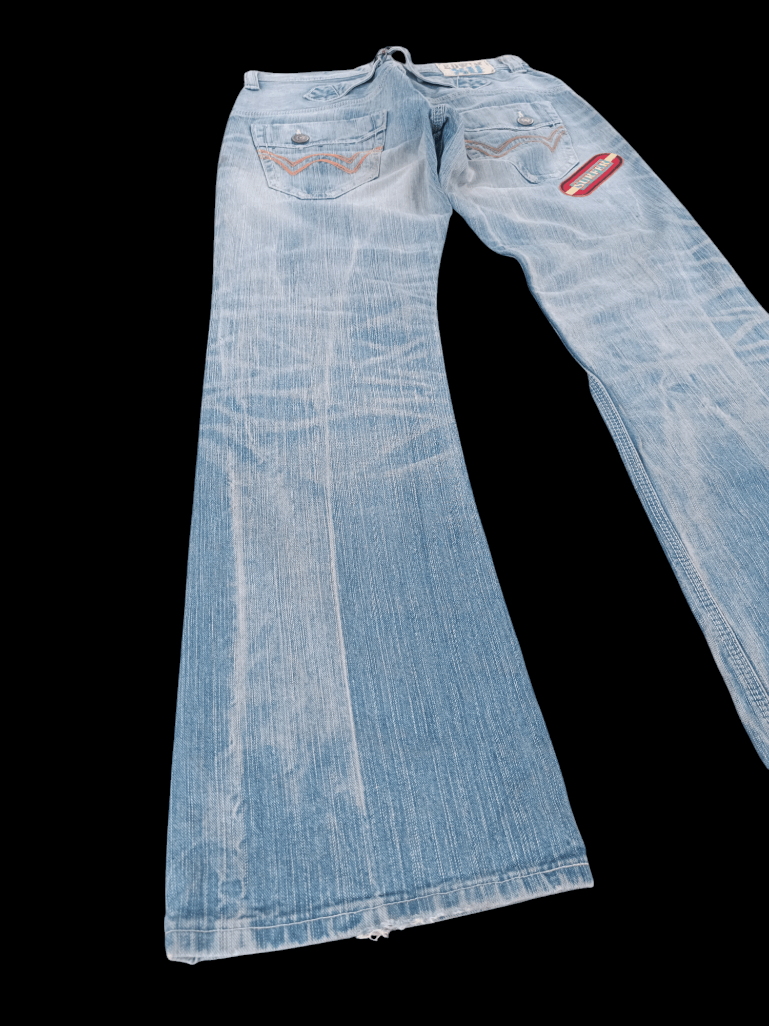 Edwin FLARE EDWIN XVS WHISKERS FADED & RUSTY BUCKLE BACK DENIM Size US 31 - 13 Thumbnail