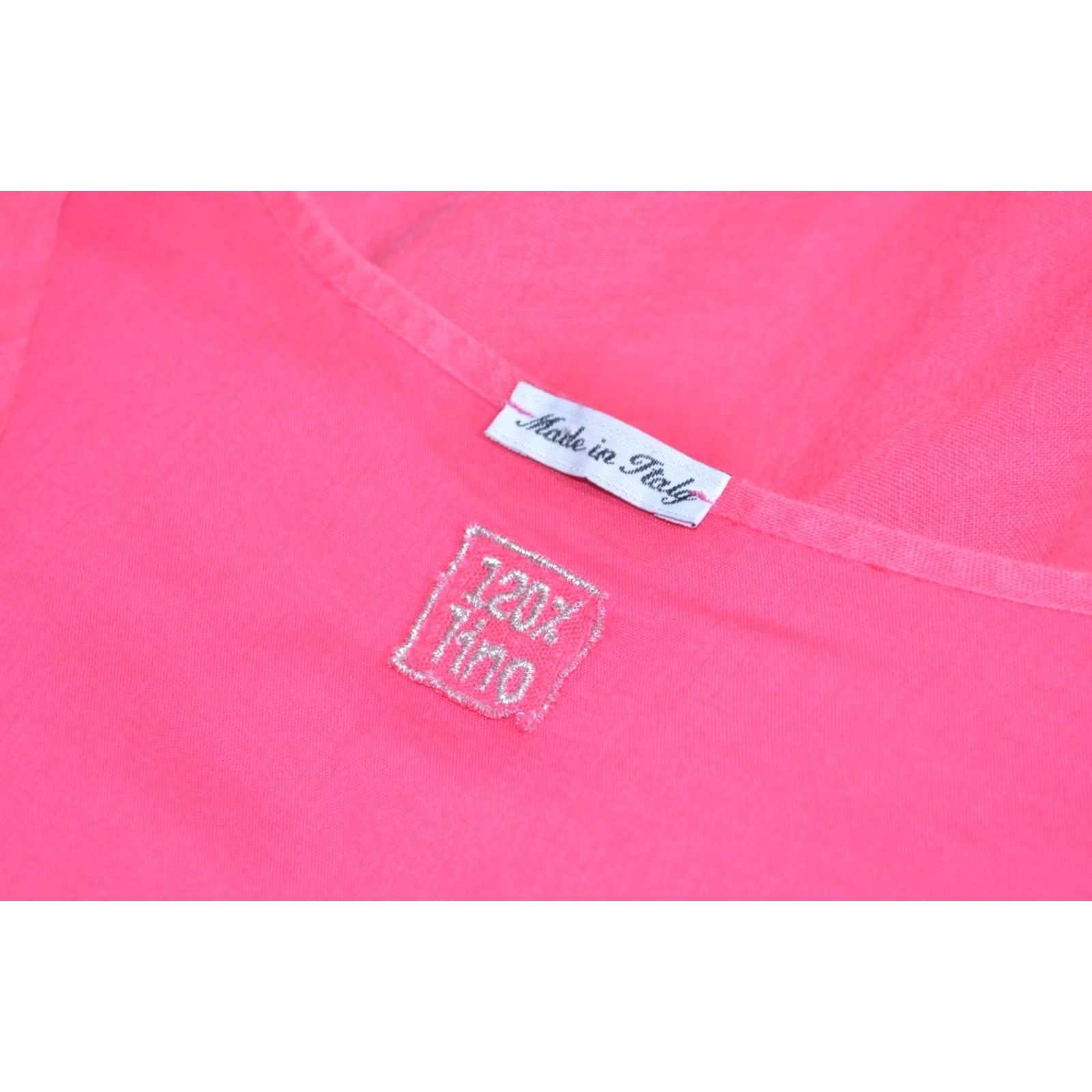120% Lino 120% Lino Pink Linen Sleeveless V-Neck Midi Dress Womens IT 40 Size S / US 4 / IT 40 - 6 Thumbnail