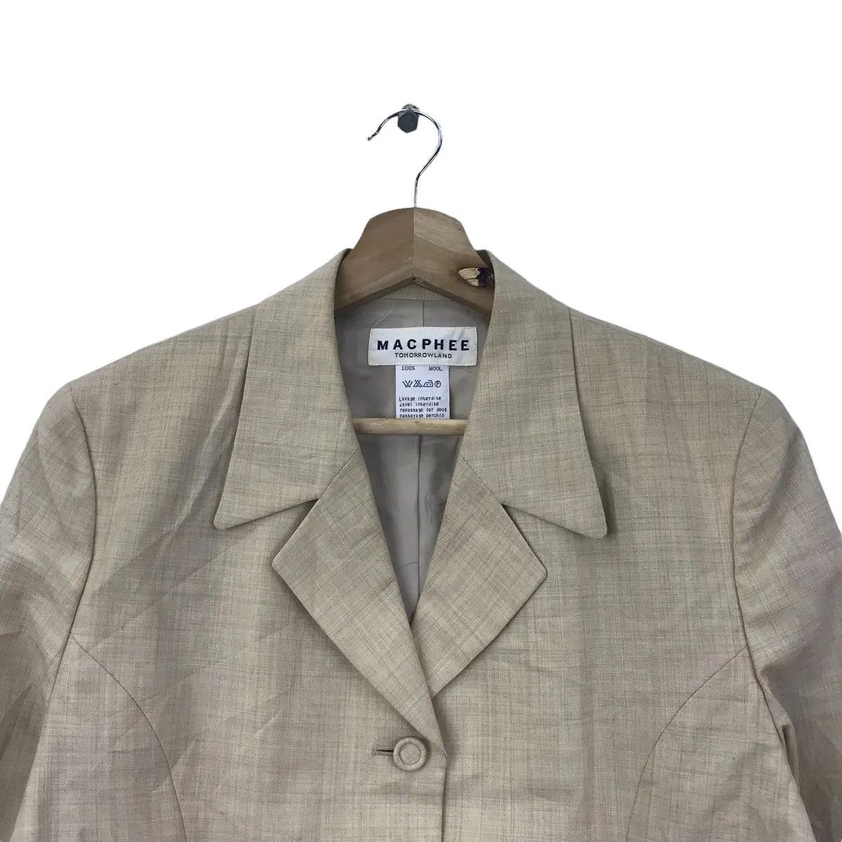 Tomorrowland Vtg TOMORROWLAND JAPAN MACPHEE Beige Blazer Sport Coat Suit Size M / US 6-8 / IT 42-44 - 2 Thumbnail