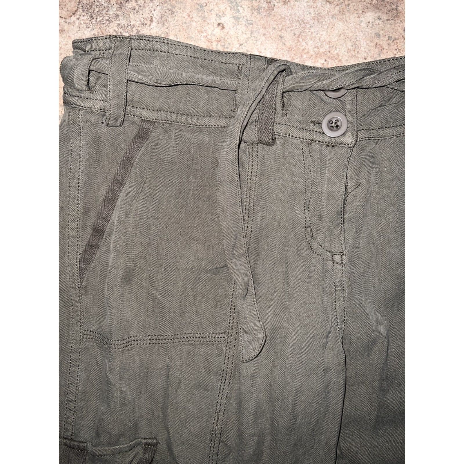 Vintage VINTAGE Hei Hei Cargo Pants Silk Green Womens Size 4 - Pants Adult Womens Silk Cargo Green 4 Size 27" / US 4 / IT 40 - 3 Thumbnail