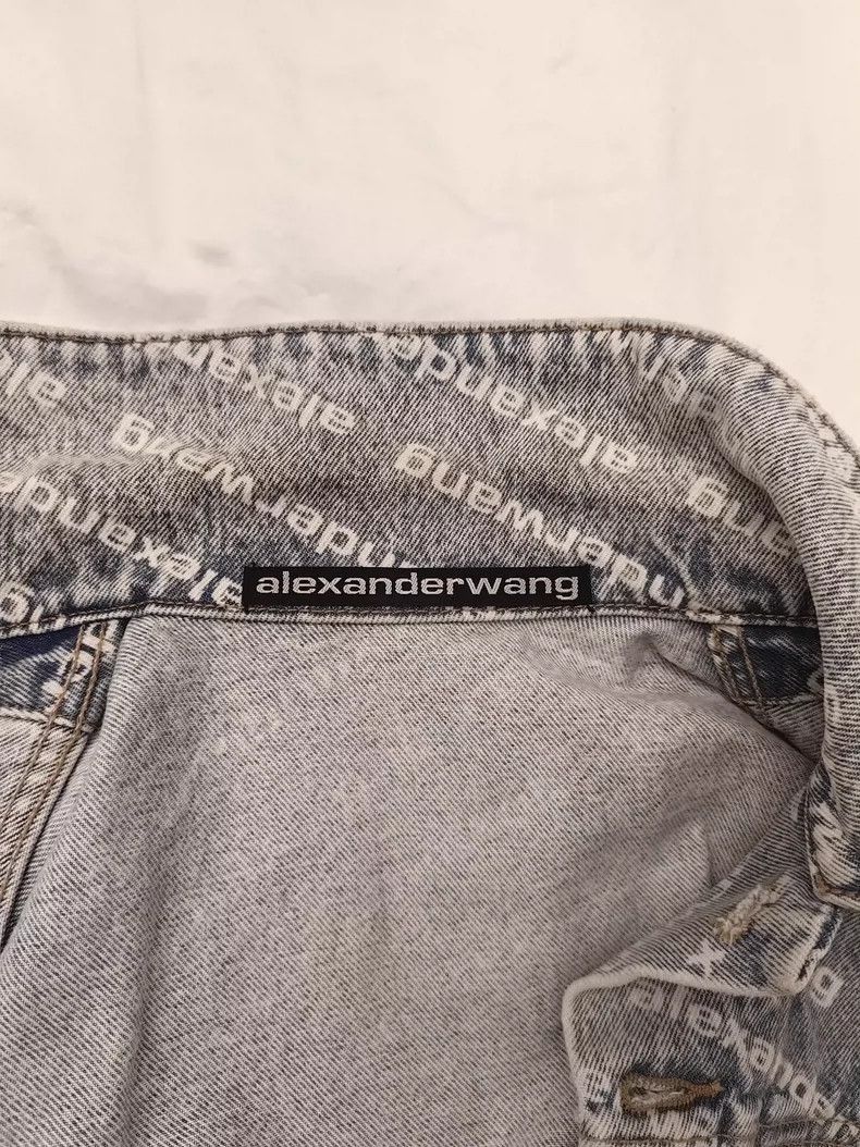 Alexander Wang Alexander Wang Classic Logo Denim Jacket- Size S / US 4 / IT 40 - 7 Thumbnail