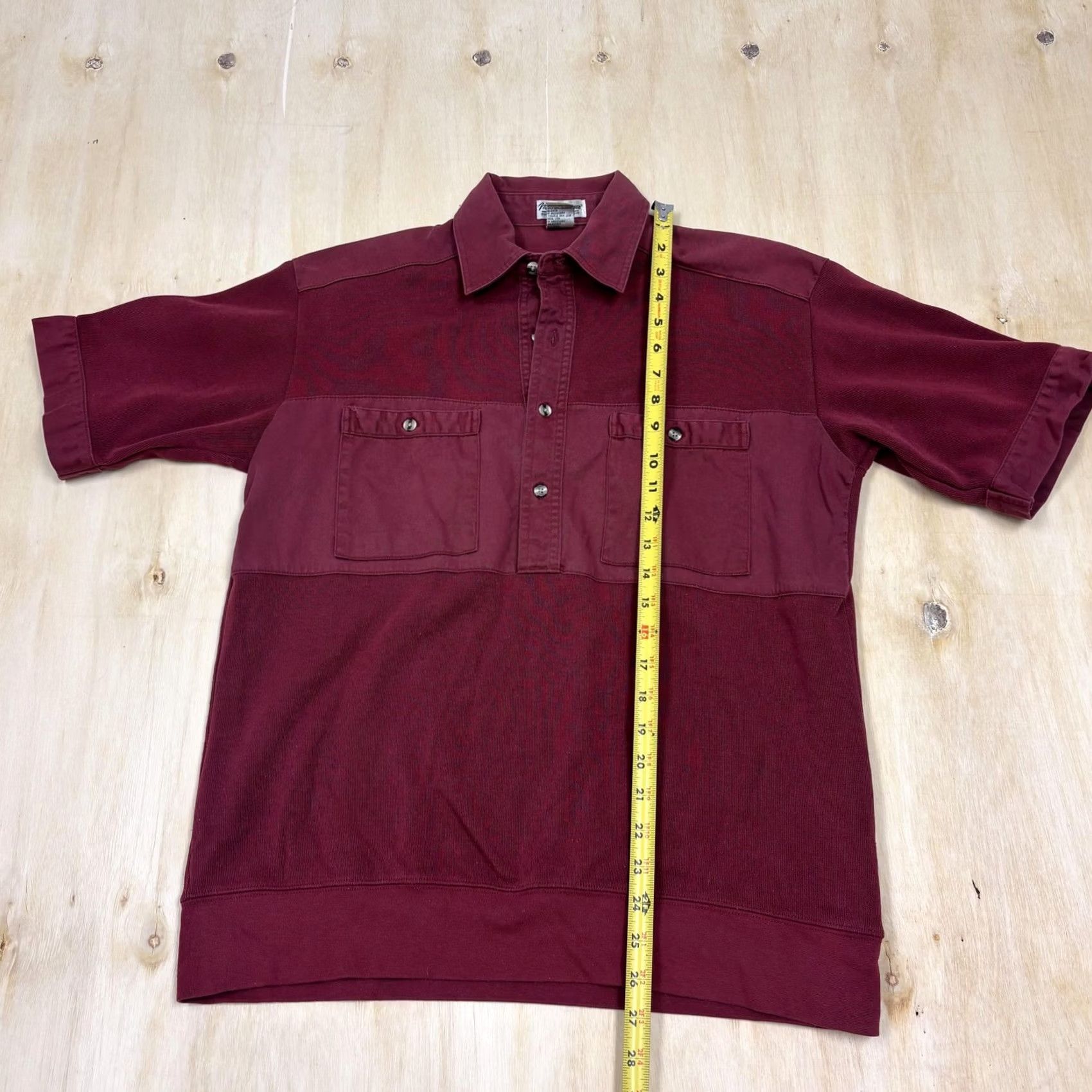 Jim Thompson VINTAGE Norm Thompson Polo Shirt Mens M Red Knit Short Sleeve Double Pocket Polo Size US M / EU 48-50 / 2 - 5 Thumbnail