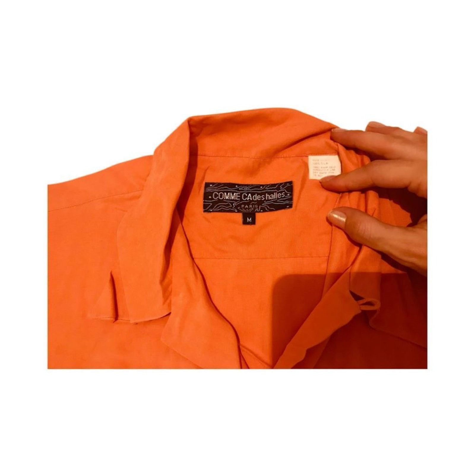 The Unbranded Brand Vintage Comme Ca Des Alles Men`s Shirt Orange Red M Silk Size US M / EU 48-50 / 2 - 4 Thumbnail