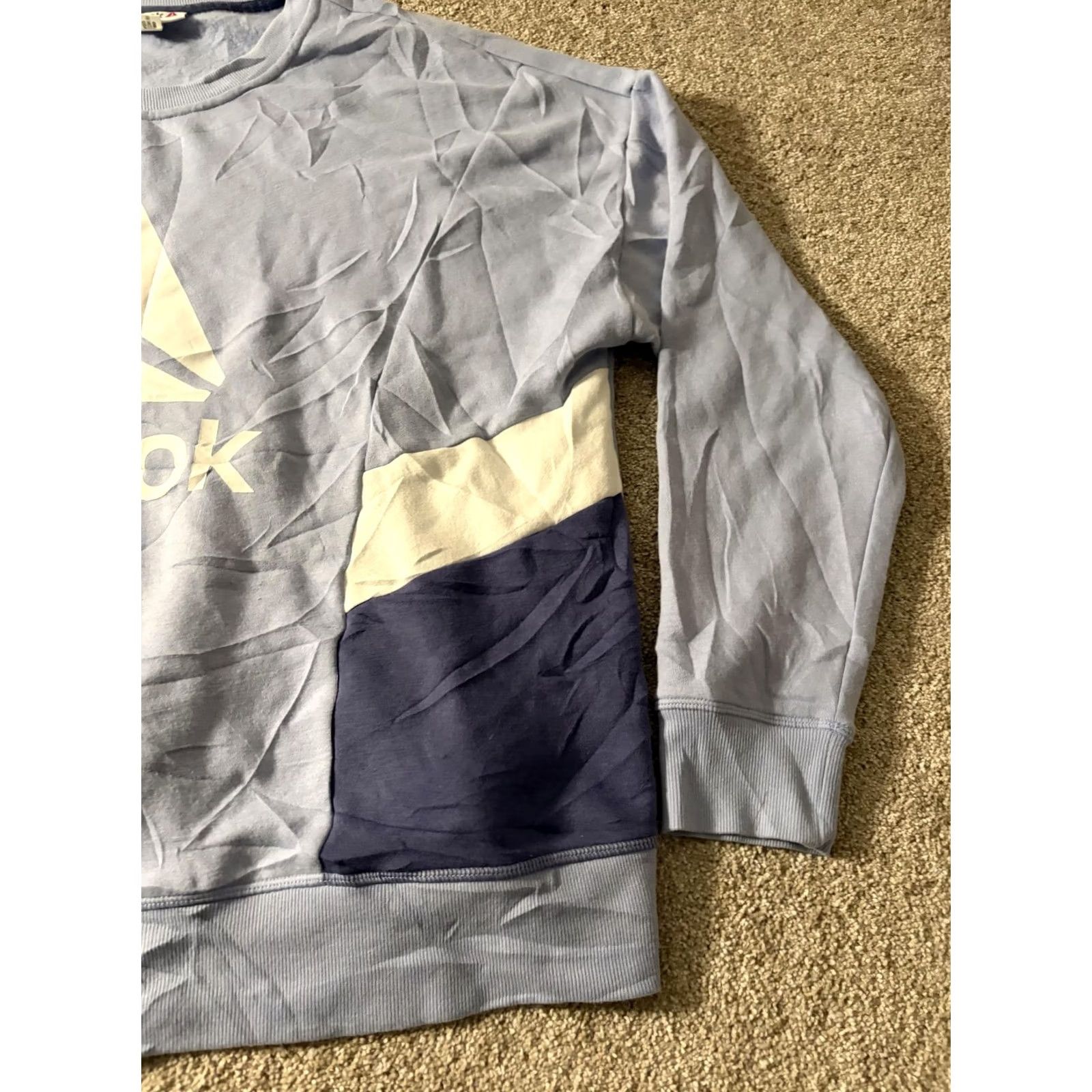Reebok Reebok Sweatshirt Mens Large Blue Fleece Pullover Logo Crewneck Long Sleeve Graphic Print Size US L / EU 52-54 / 3 - 4 Thumbnail