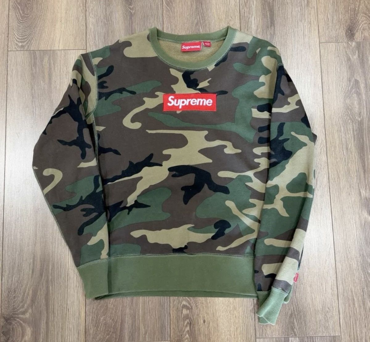 Supreme Supreme fw15 woodland camo box logo crewneck | Grailed