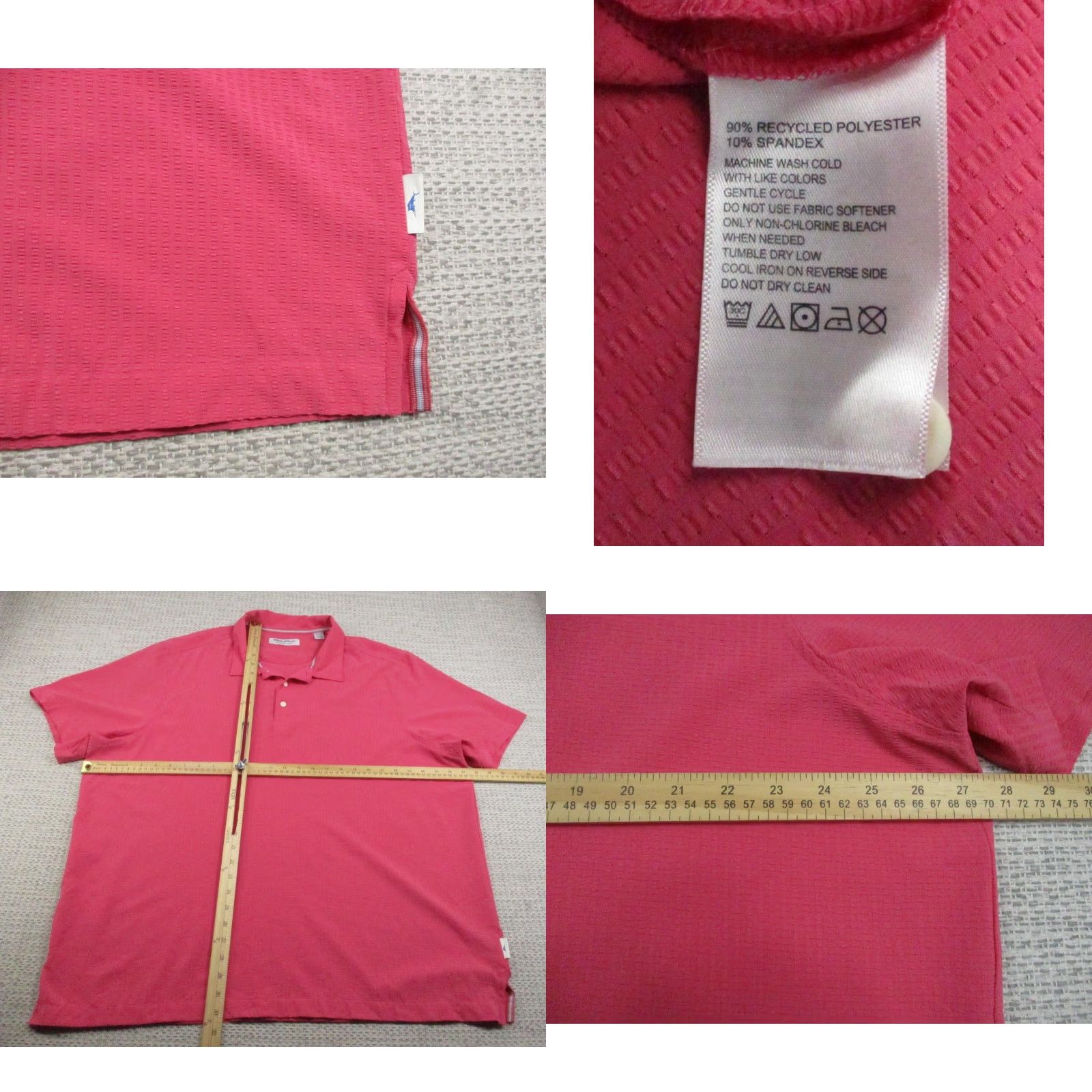 Tommy Bahama Tommy Bahama Polo Shirt Mens 2XL Pink Bahama Coast Performance Golf Knit Stretch Shirt Size US XXL / EU 58 / 5 - 8 Thumbnail