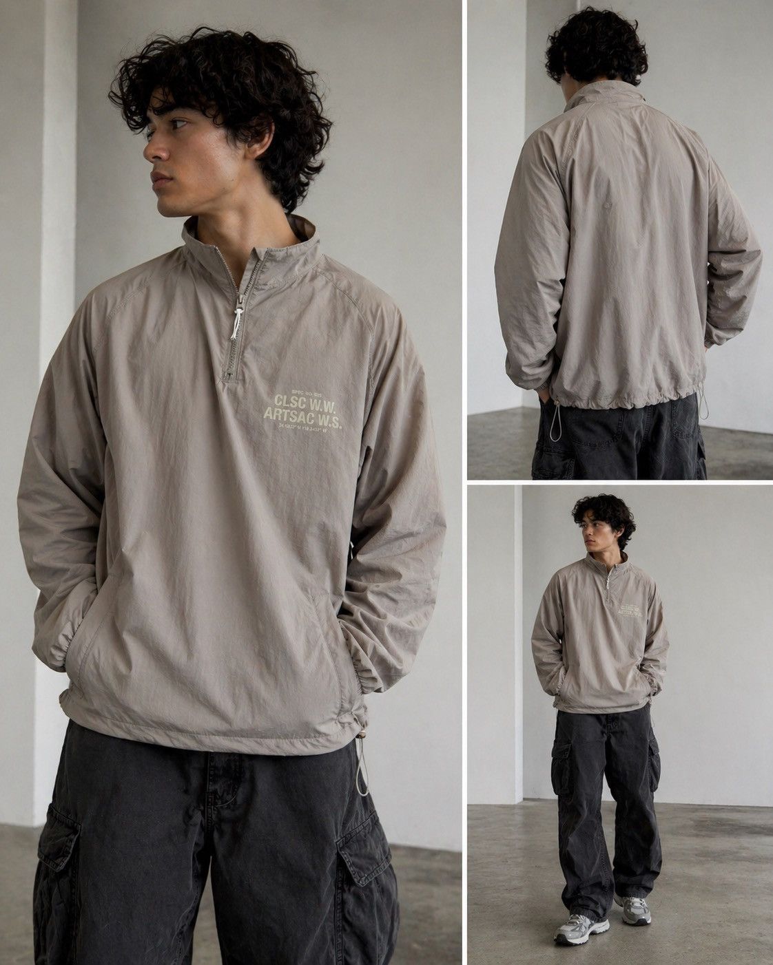 CLSC CLSC Beige Half Zip Jacket XL Minimal Streetwear Techwear Size US XL / EU 56 / 4 - 1 Thumbnail
