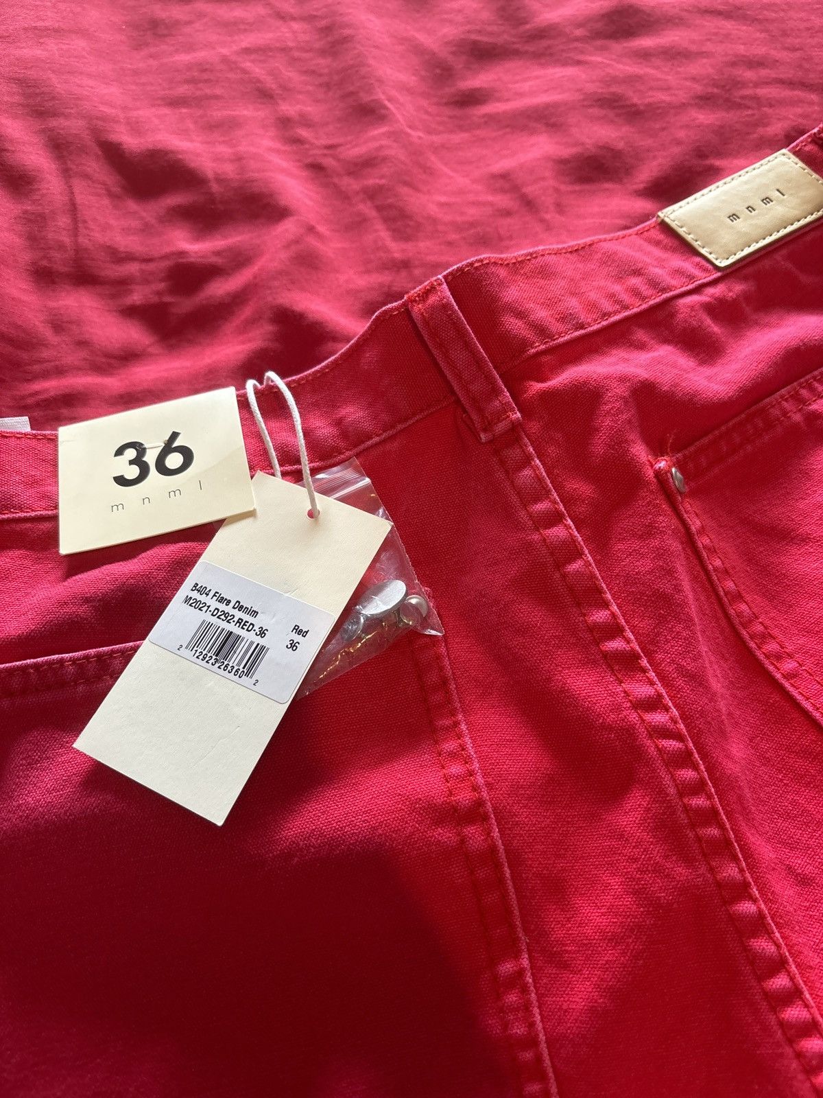 MNML Mnml flare denim red carpenter pants Size US 36 / EU 52 - 2 Thumbnail