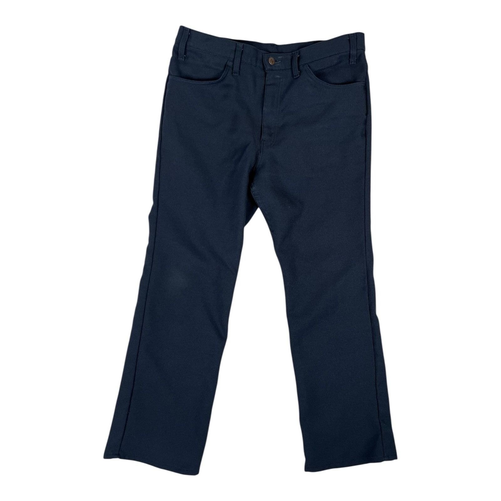 Levi's Vintage Levi's Dress Pants 34x30 Blue Polyester Made in USA Size US 34 / EU 50 - 1 Thumbnail