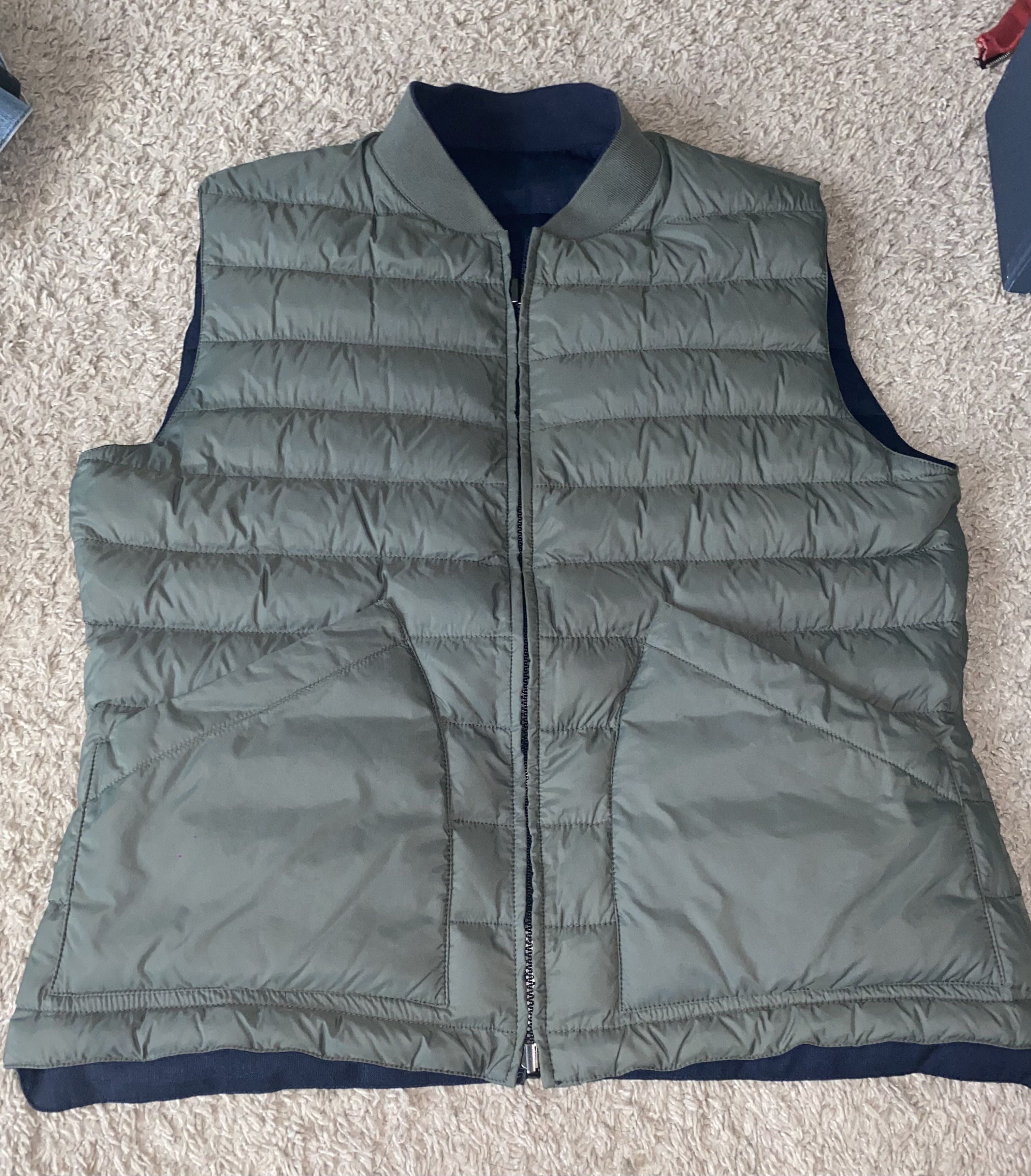 Brunello Cucinelli Reversible Quilted Padded Vest Jacket Size US XXL / EU 58 / 5 - 6 Thumbnail