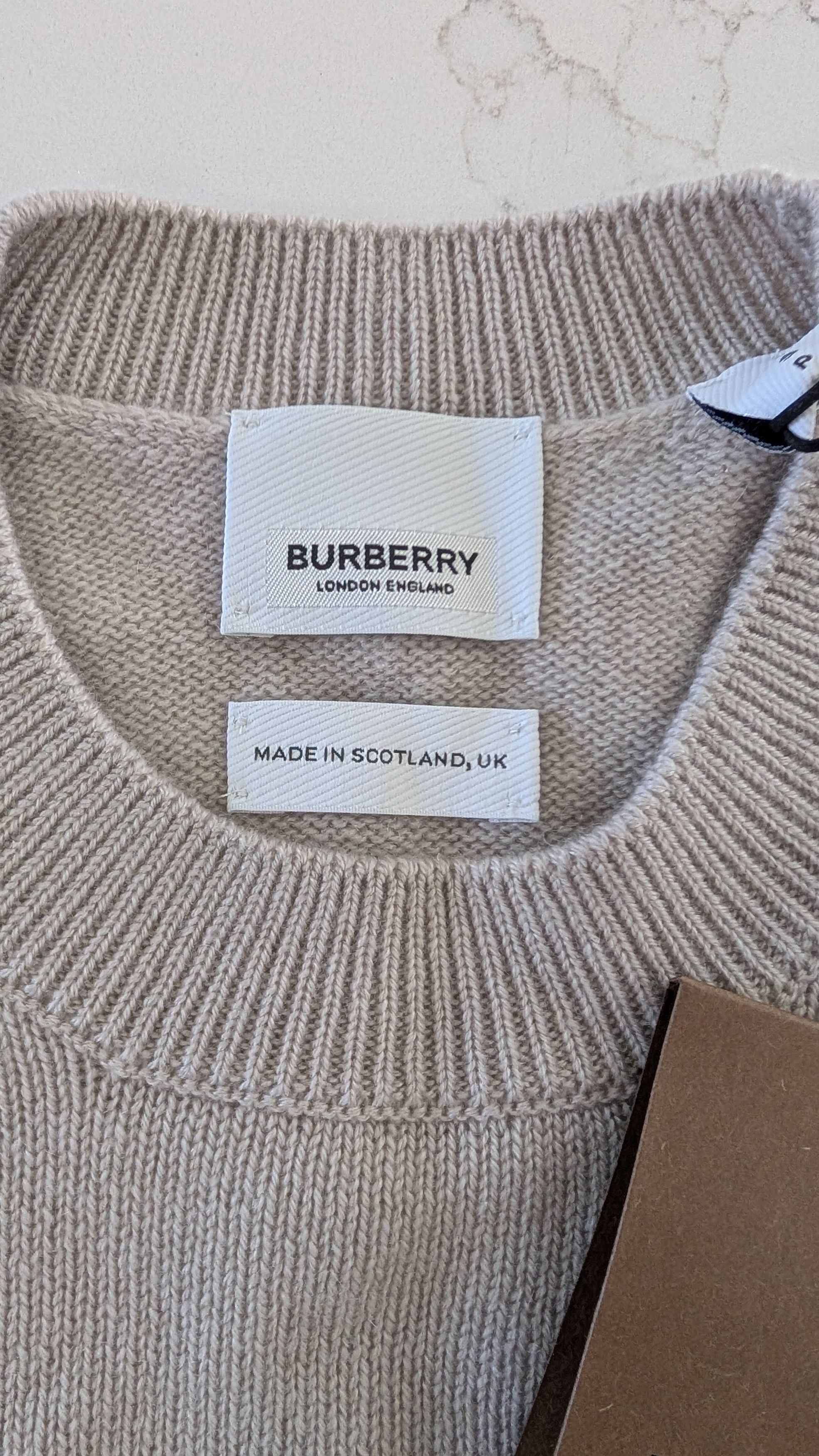 Burberry BURBERRY Grey 100% Cashmere Crew Neck Made in Scotland Size US S / EU 44-46 / 1 - 5 Thumbnail