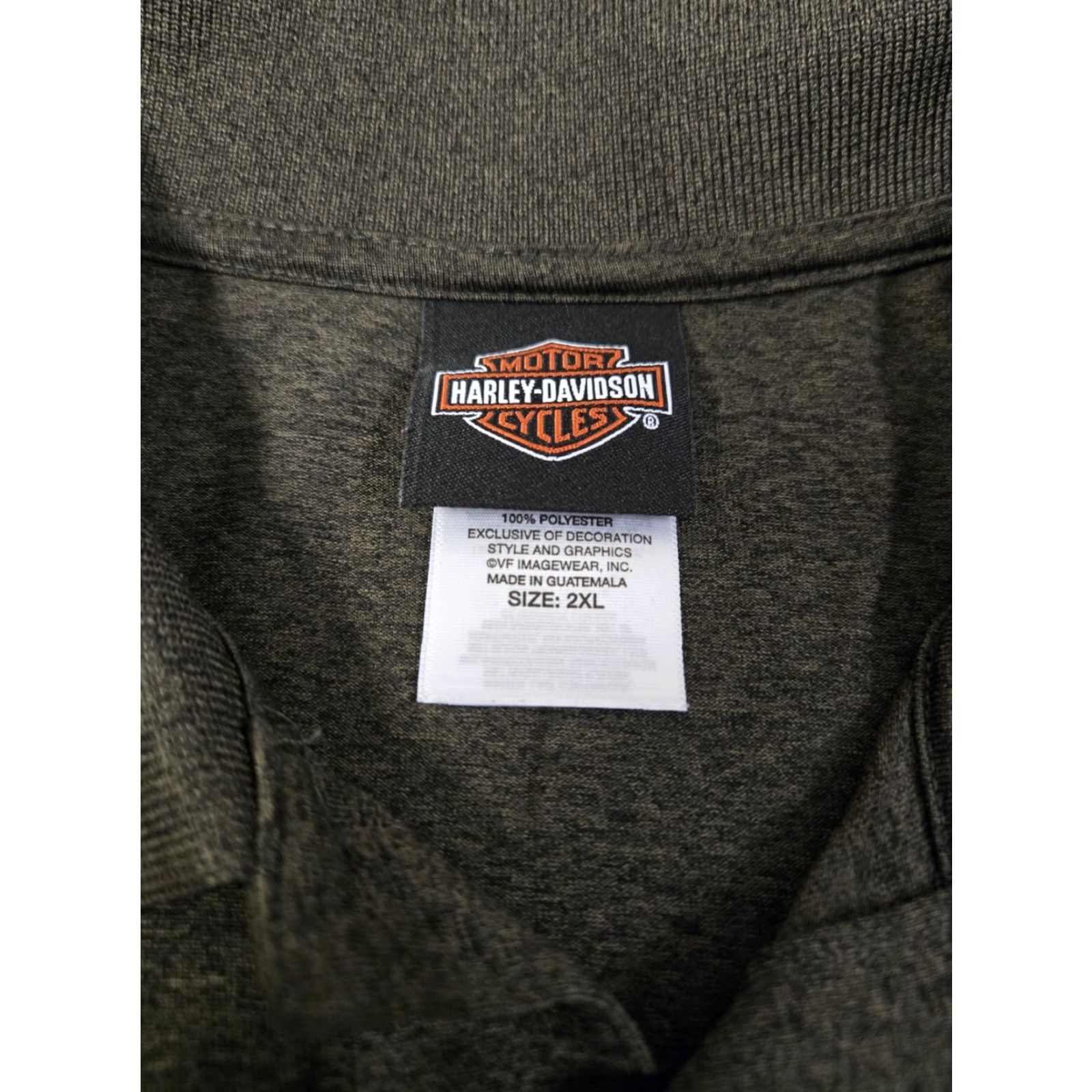 Harley Davidson Harley-Davidson Gray Short Sleeve Polo Shirt Men's 2XL Size US XXL / EU 58 / 5 - 5 Thumbnail
