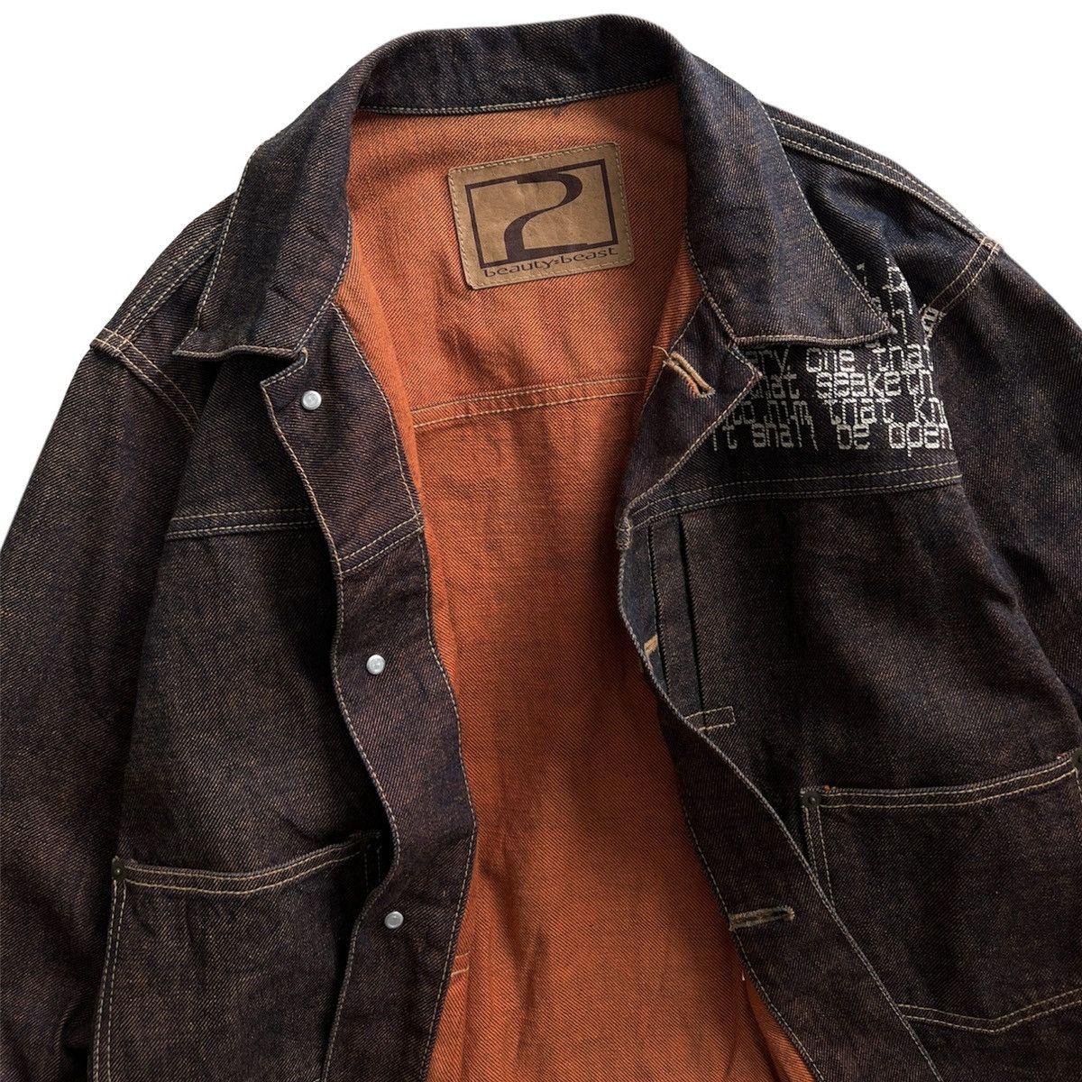 ジャケット・アウター 1998S/S beauty:beast poem denim jacket Beauty:Beast 90s 'Poem' Denim Jacket – a7chive