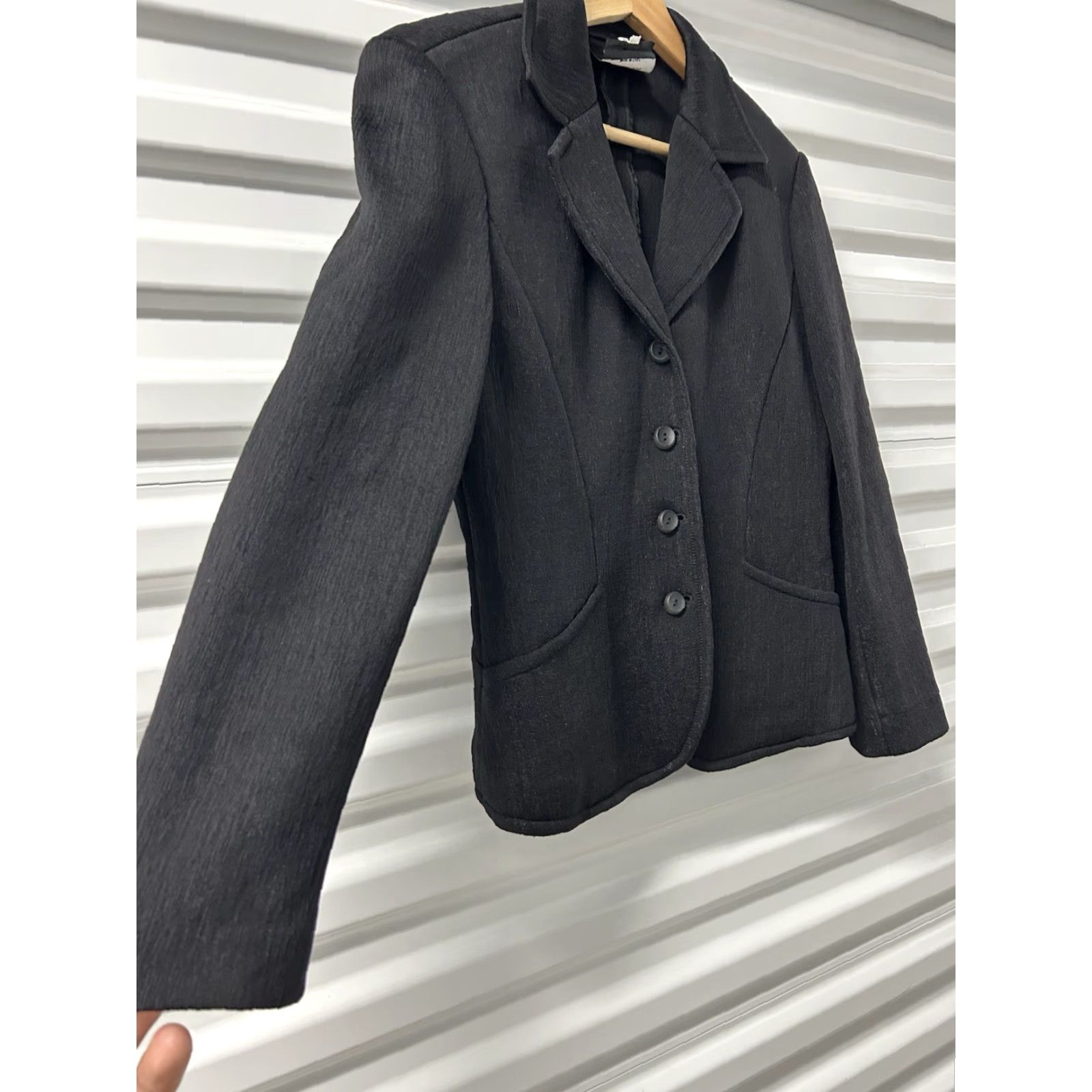 Anna Sui Anna Sui Blazer Jacket Women Black Satin Padded ButtonUp Mid-Length Size 40 Wardrobe Workwear Party/Cocktail Formal Business Womens Blazer Size S / US 4 / IT 40 - 5 Thumbnail