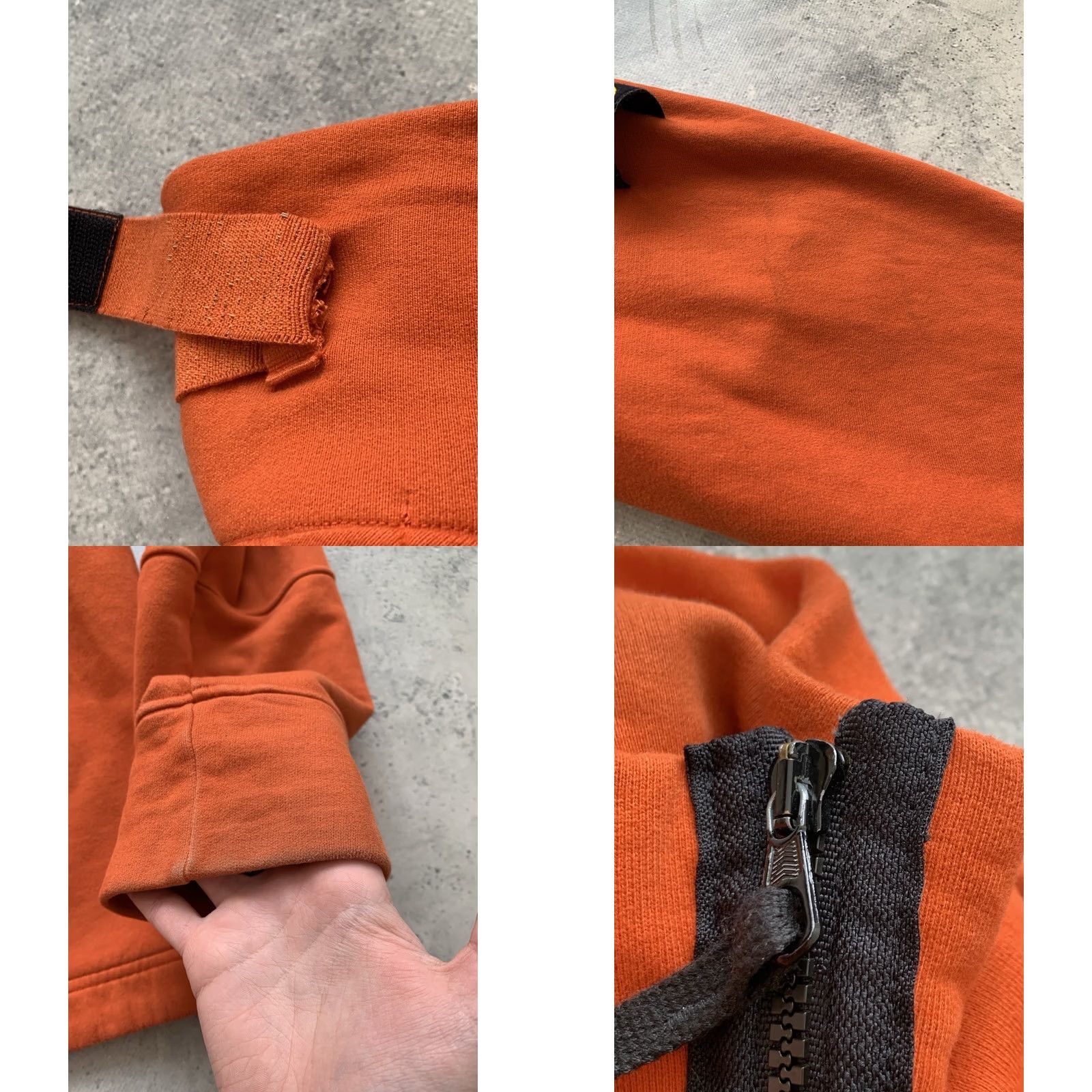 Stone Island VINTAGE Stone Island Sweater Shirt Orange XL Mens Full Zip Crew Neck Knit Cotton Size US XL / EU 56 / 4 - 8 Thumbnail