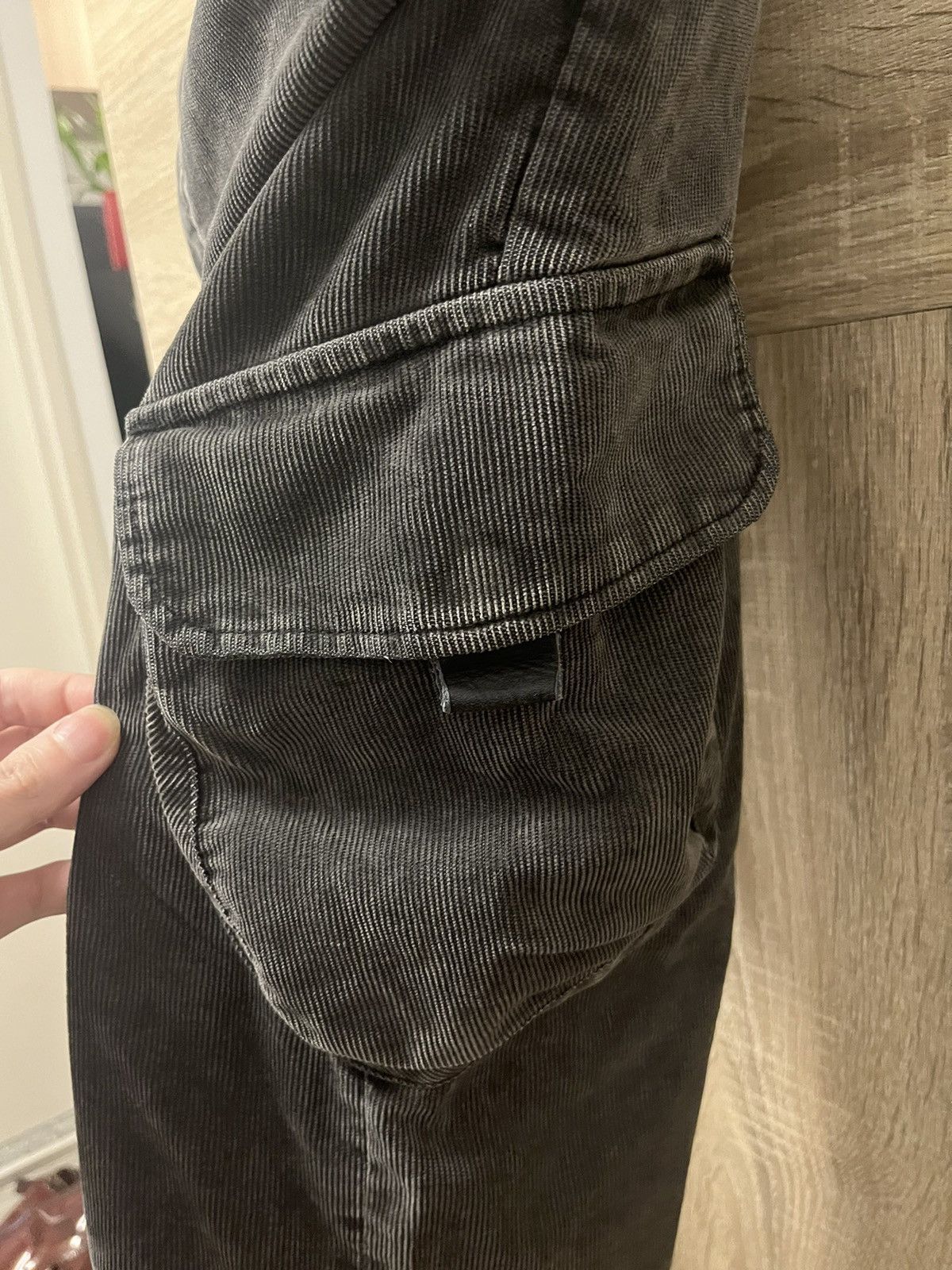 Vintage 90s SLOW GUN JAPAN Zipper Cargo Flare Corduroy Pants Size US 30 / EU 46 - 4 Thumbnail