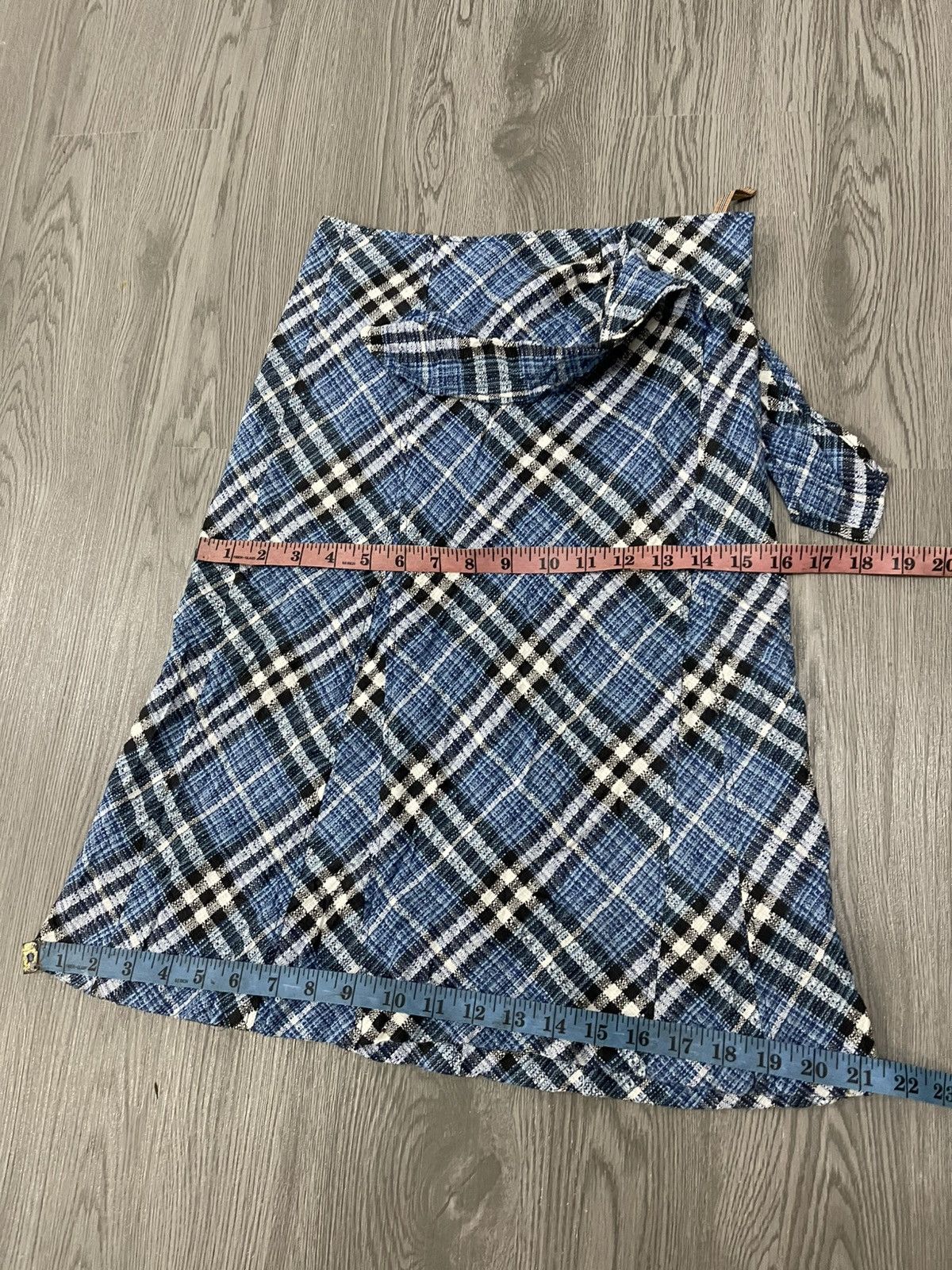 Burberry Burberry Blue Check Skirt Size 26" / US 2 / IT 38 - 10 Thumbnail