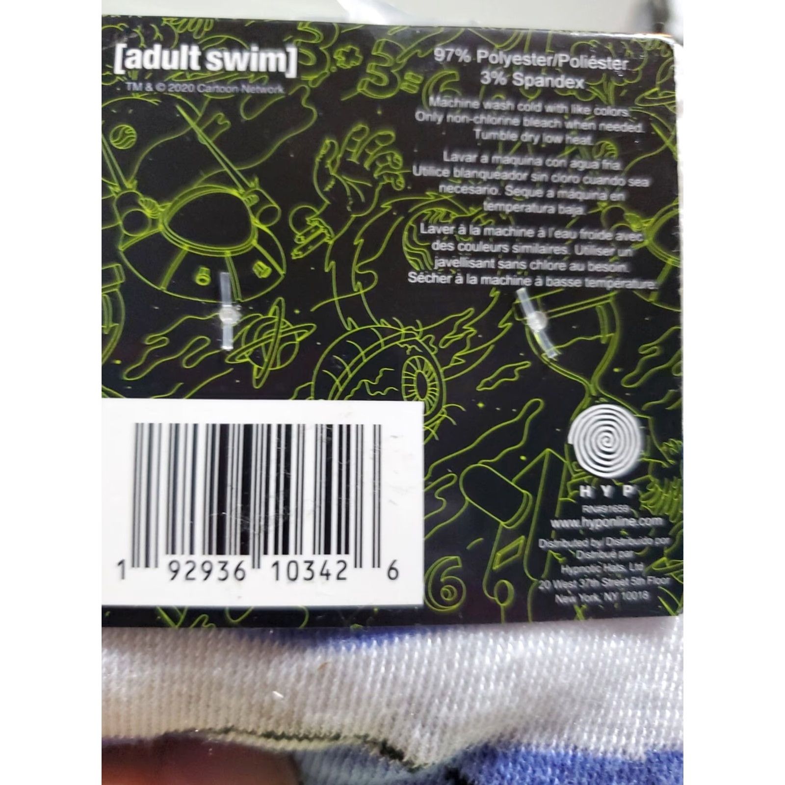 Swims Adult Swim Rick and Morty Striped Socks 2 Pairs Unisex Adults 6-12 Crew Socks White Size ONE SIZE - 6 Thumbnail