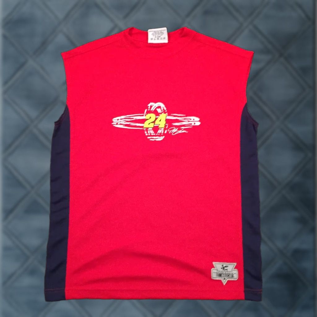 Chase Authentics Chase Authentics Shirt Mens XL Red Sleeveless Nascar #24 T-Shirt Crew Neck Polyester Solid Size US XL / EU 56 / 4 - 1 Thumbnail
