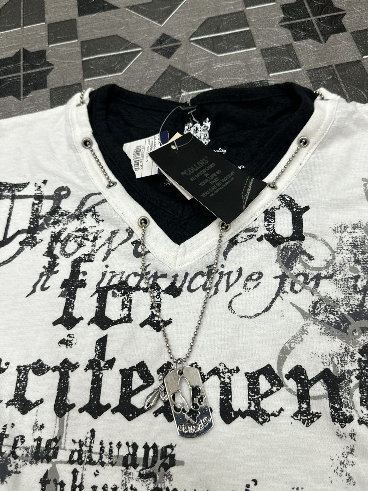 If Six Was Nine Vkei Fashion “Collins” i6w9 Style Necklace Chrome Style Size US M / EU 48-50 / 2 - 17 Thumbnail