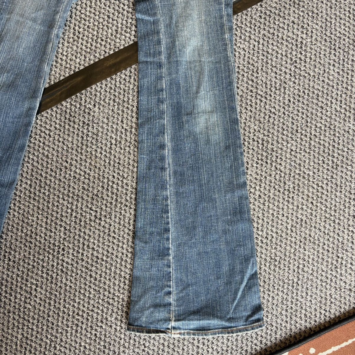 If Six Was Nine Flare Cargo Jeans Blue Denim Georgia Love Size 26’ Size 26" / US 2 / IT 38 - 4 Thumbnail