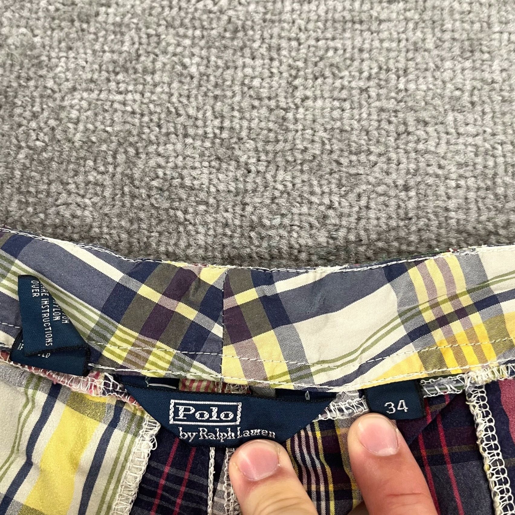Polo Ralph Lauren VINTAGEPOLO RALPH LAUREN Swim Trunks Men Size 34 x 9" Linerless Patchwork Plaid Shorts Size US S / EU 44-46 / 1 - 3 Thumbnail