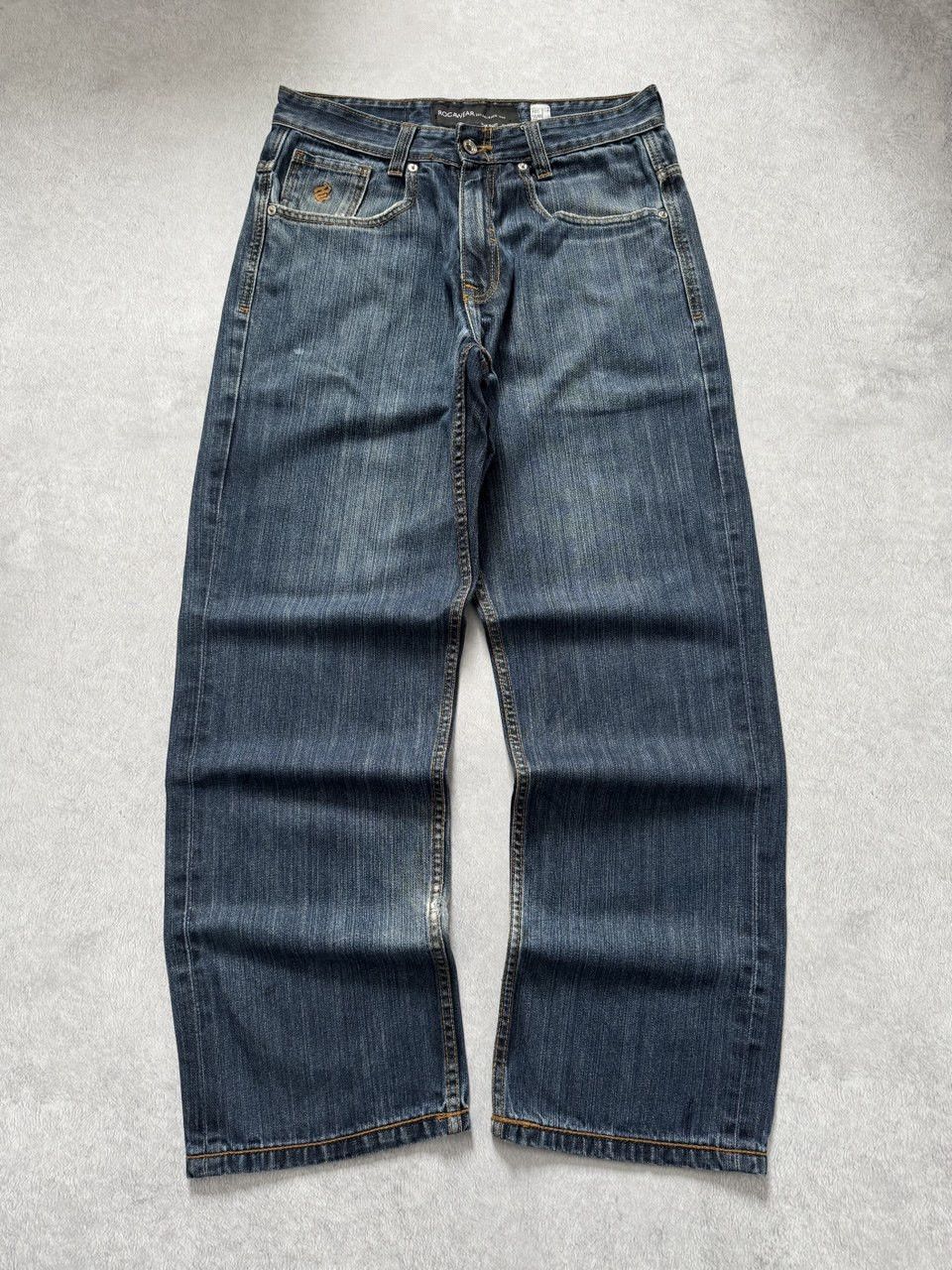 Rocawear vintage y2k baggy wide distressed rocawear jeans evisu vibe Size US 30 / EU 46 - 1 Thumbnail