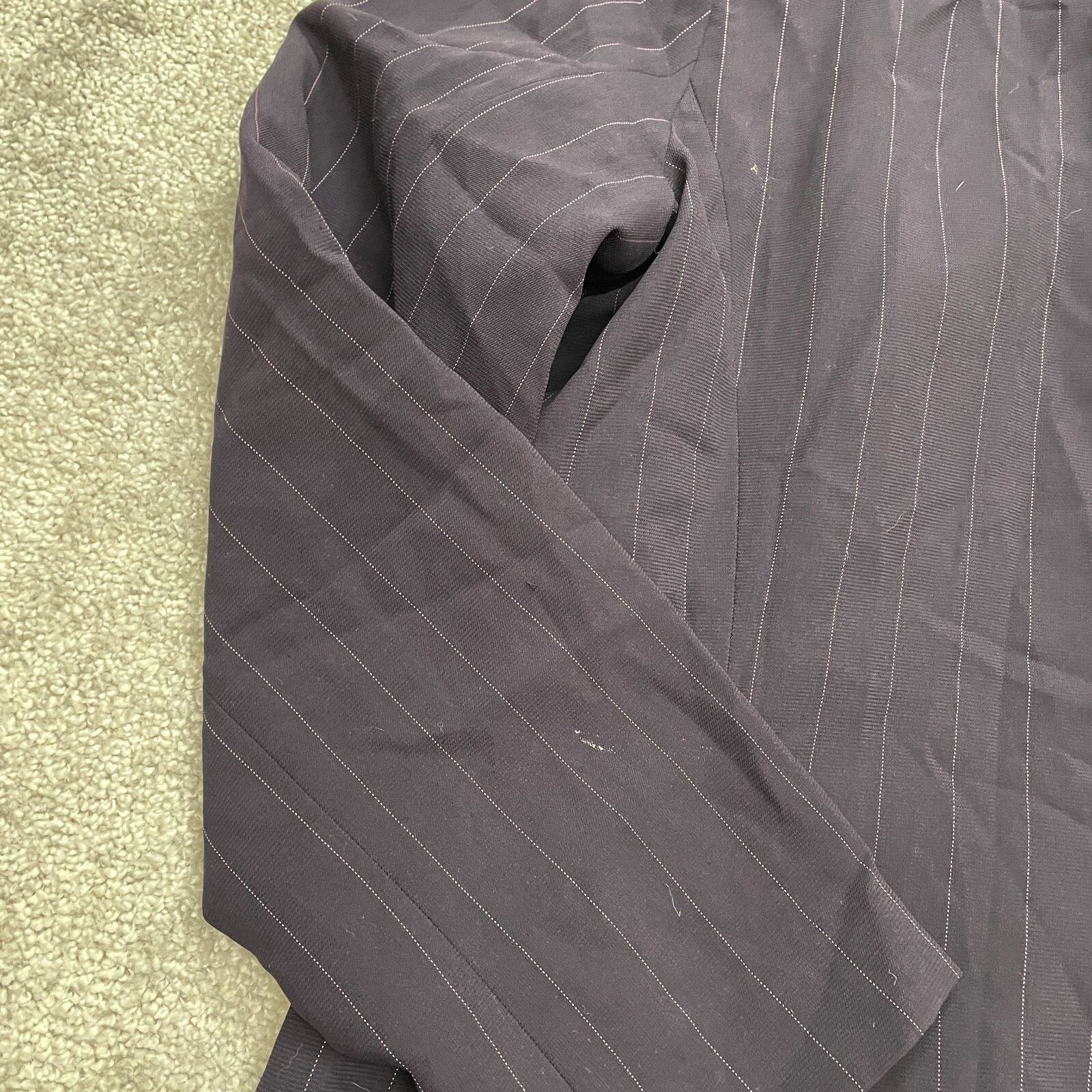 Bob Mackie Bob Mackie Blazer Mini Skirt Suit Set Womens 16 Purple Strip Size 34" / US 12 / IT 48 - 10 Thumbnail