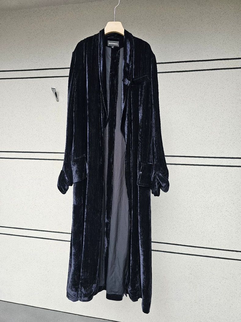 Ann Demeulemeester Ann Demeulemeester Men's and women's velour overcoats and Size M / US 6-8 / IT 42-44 - 2 Thumbnail
