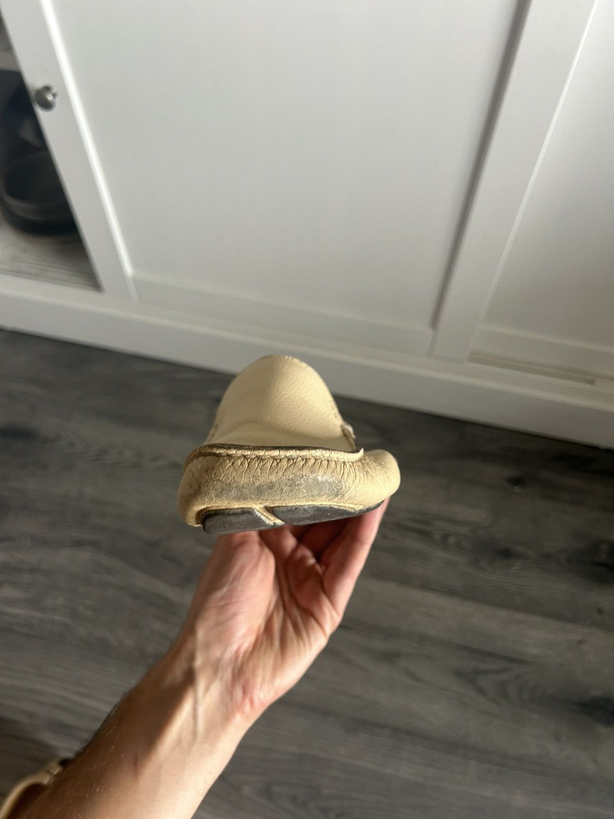 Prada Cream Leather Mocassins Size US 11 / EU 44 - 12 Thumbnail